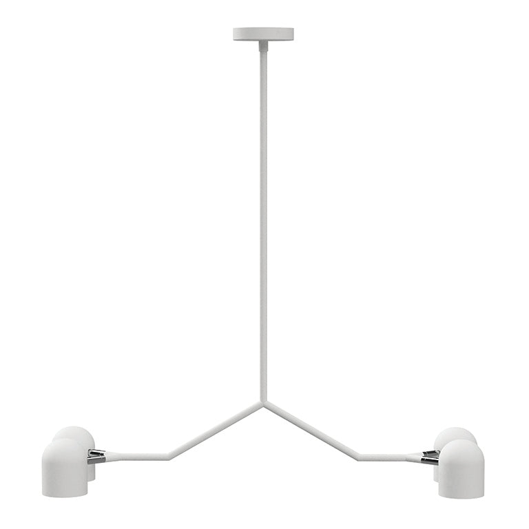 Modern 4 Head Tandem Pendant Light - Adjustable Hanging Chandelier for Kitchen Island, Dining Room, and Living Room Lighting