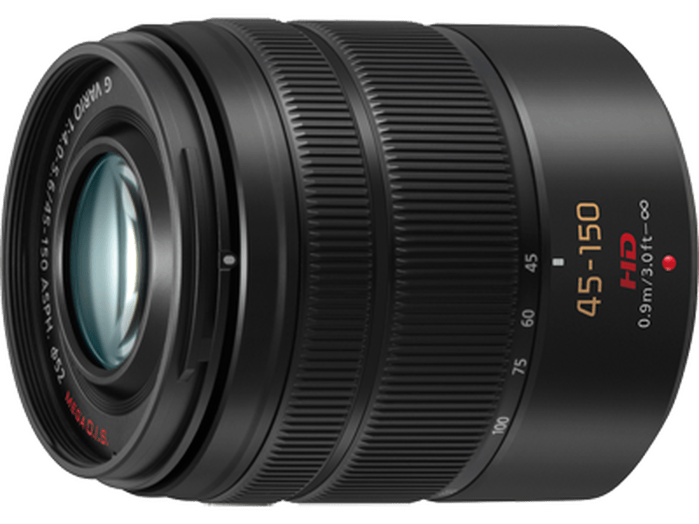 Panasonic Lumix G Vario 45-150mm f/4-5.6 ASPH MEGA OIS Telephoto Zoom Lens (Black) - Perfect for Portrait, Wildlife & Travel Photography
