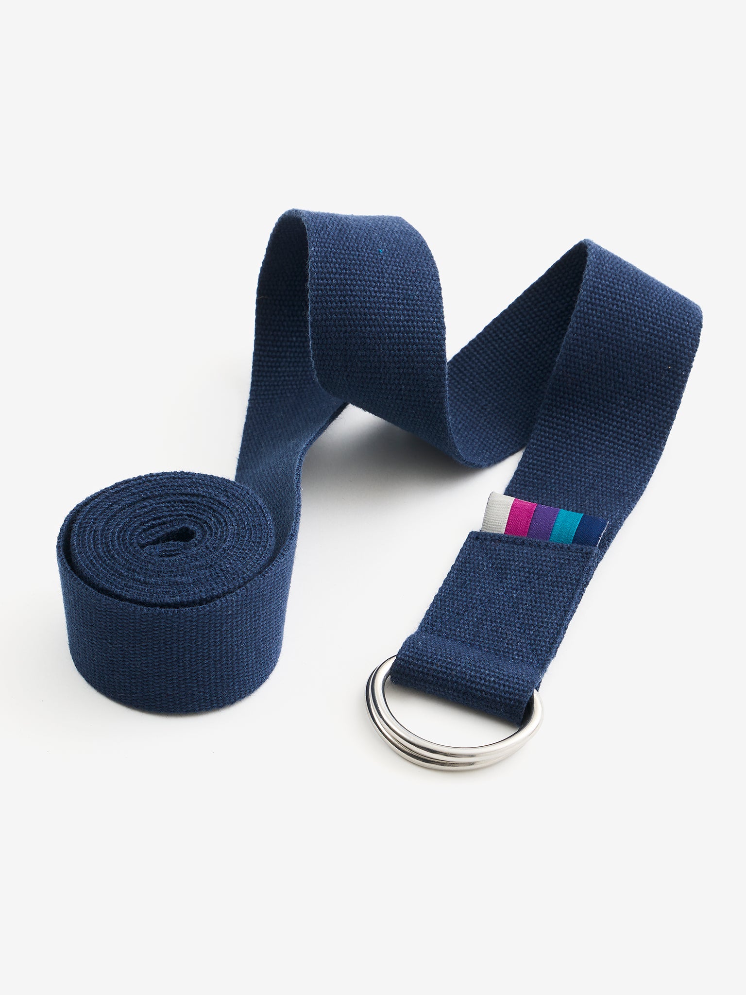 Organic Cotton D-Ring Yoga Belt for Stretching & Flexibility | Premium Yoga Accessory for Home & Studio Practice | Eco-Friendly & Comfortable