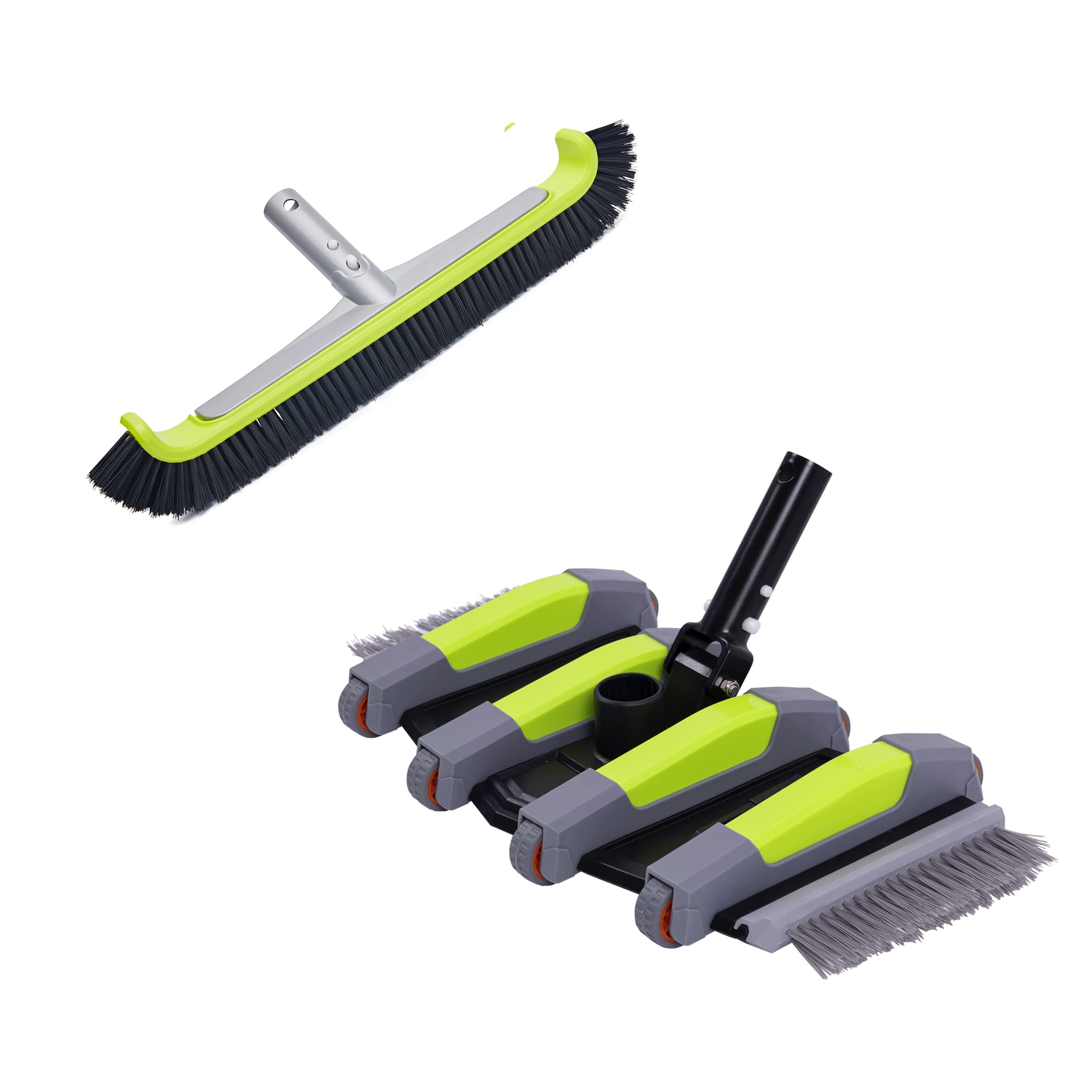 Heavy Duty Pool Brush with Weighted Vacuum Head for Easy Cleaning