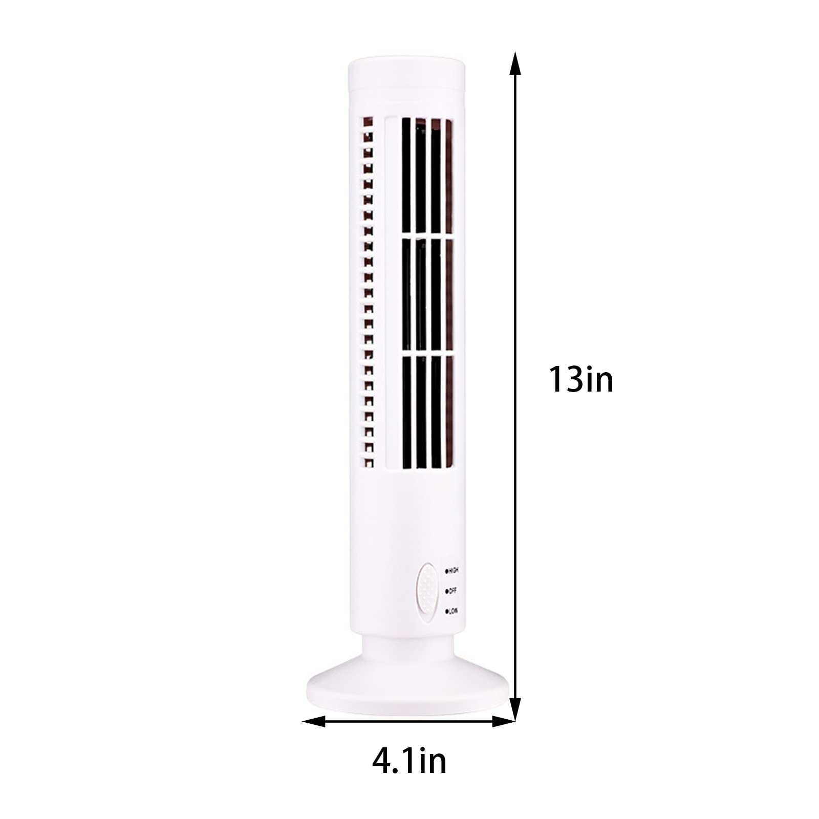 USB Tower Fan - Portable Leafless Bladeless Fan with Humidifier, Mini Vertical Air Conditioner for Home Office & Bedroom, White | Quiet Cooling & Air Circulation for Summer, Workspaces & Night Use