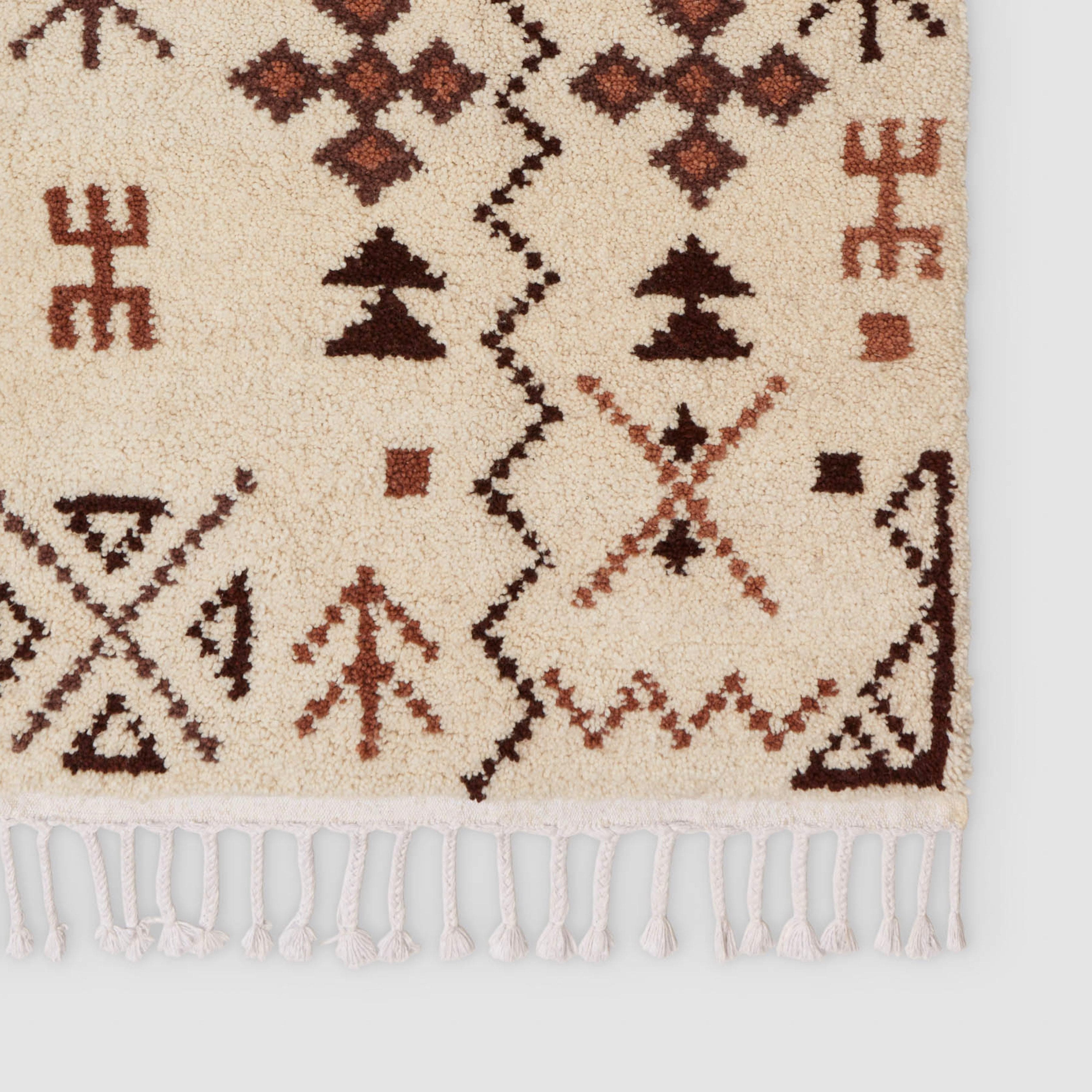 Authentic Karima Beni Ourain Moroccan Wool Wall Hanging Tapestry - Handwoven Tribal Decor for Boho Living Room & Bedroom