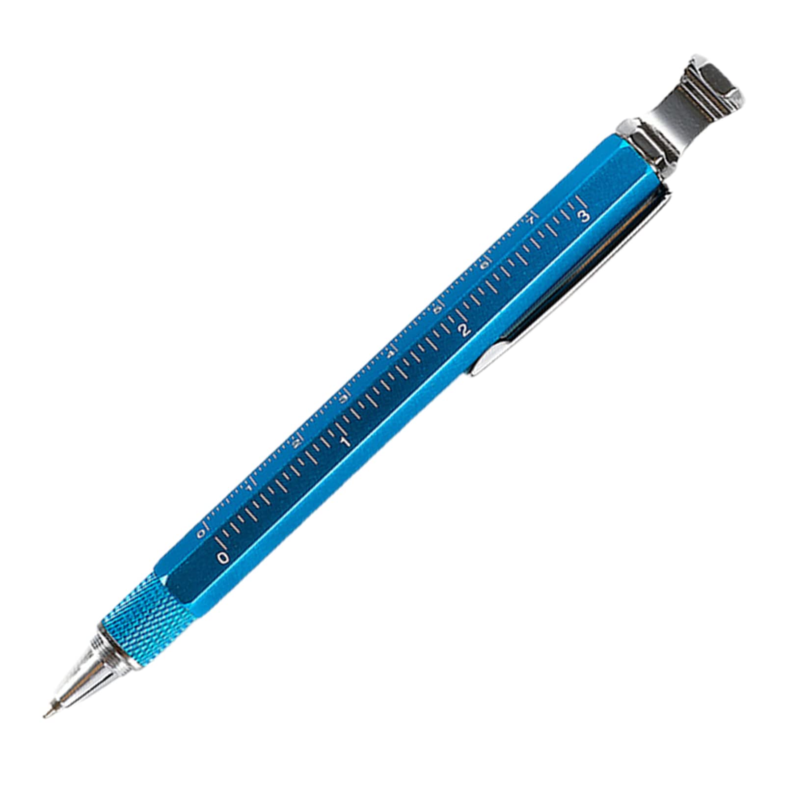 Premium Ballpoint Pen for Writing & Signatures - Highly Accurate, Durable & Lightweight Blue Ink Pen with Clear Scale - Ideal for Woodworkers, Office Use & Everyday Writing Tasks