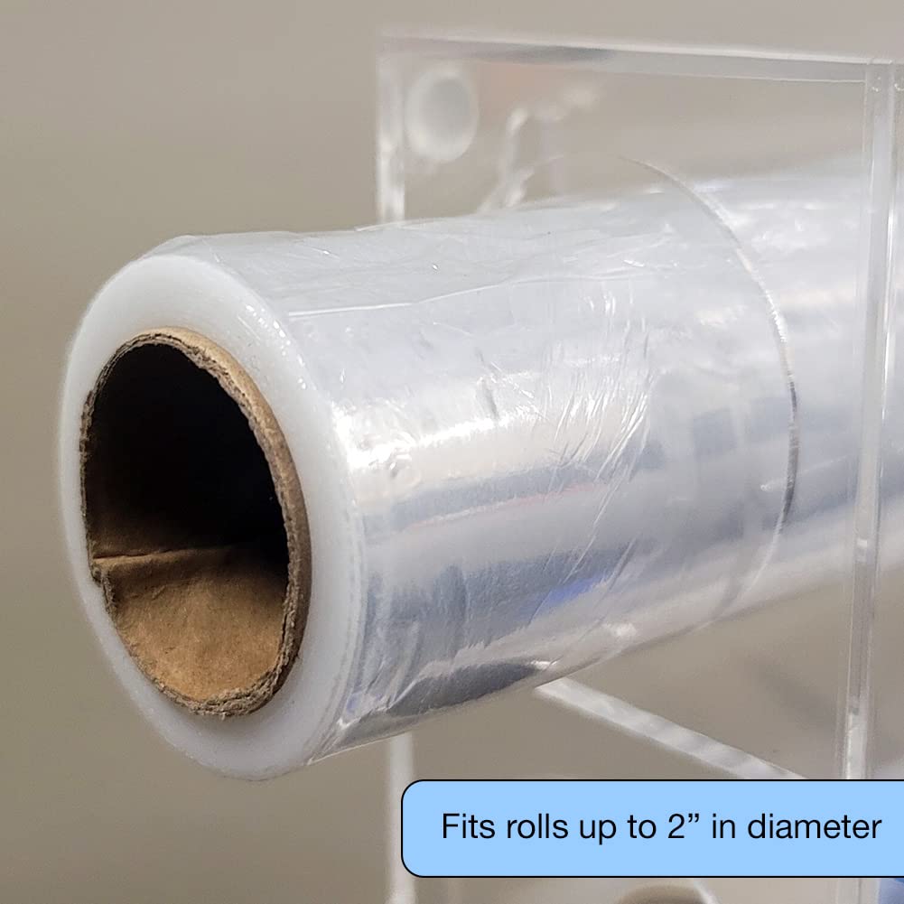 Premium Acrylic 3-in-1 Plastic Wrap, Wax Paper & Aluminum Foil Dispenser - Drawer or Wall Mountable Kitchen Organizer (Clear) - Perfect for Food Storage, Meal Prep & Countertop Organization
