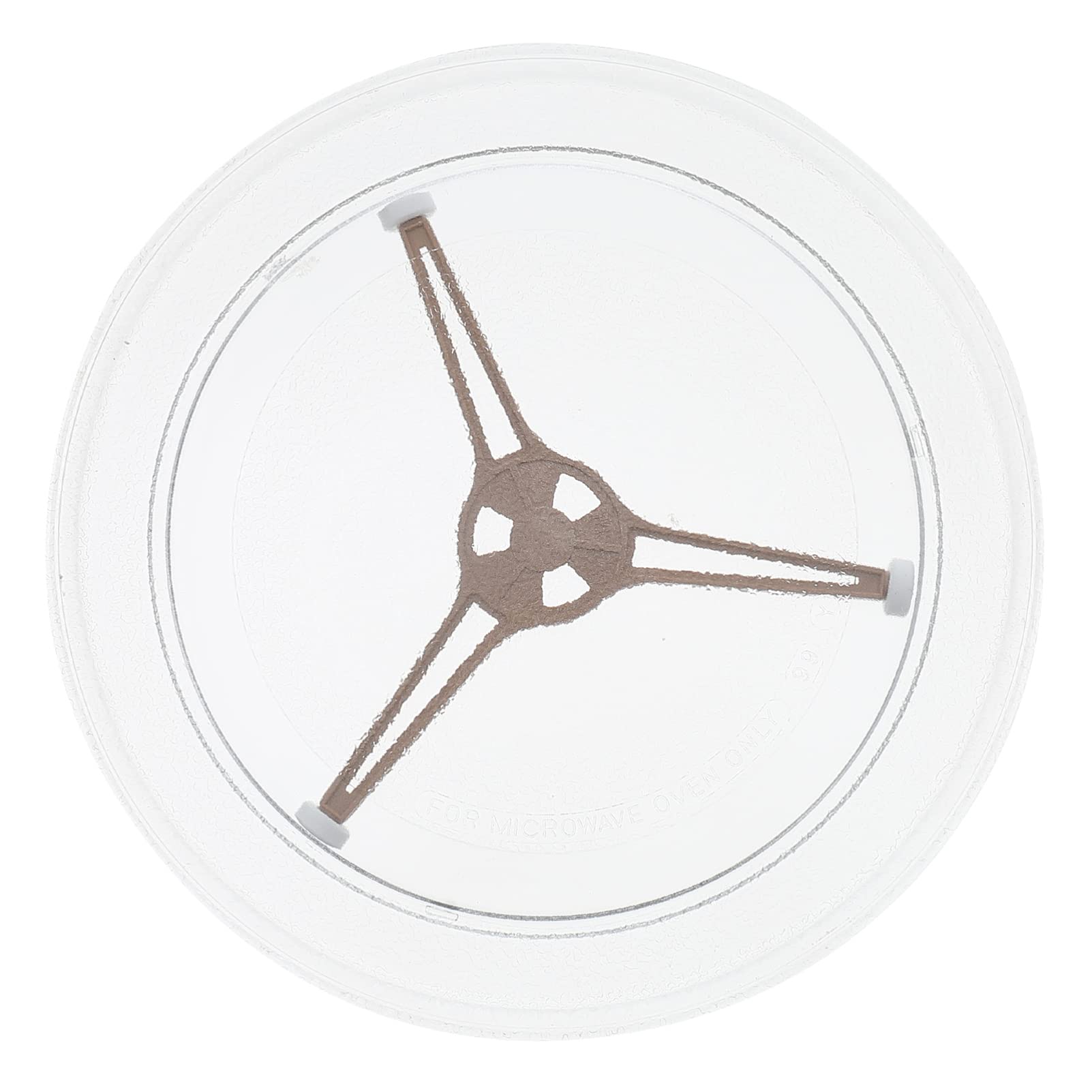 Hemoton Microwave Oven Turntable Replacement - 12 Inch Glass Tray with Rotating Bracket - Compatible with Most Microwave Brands - Perfect for Heating Food, Defrosting & Replacing Broken Turntables