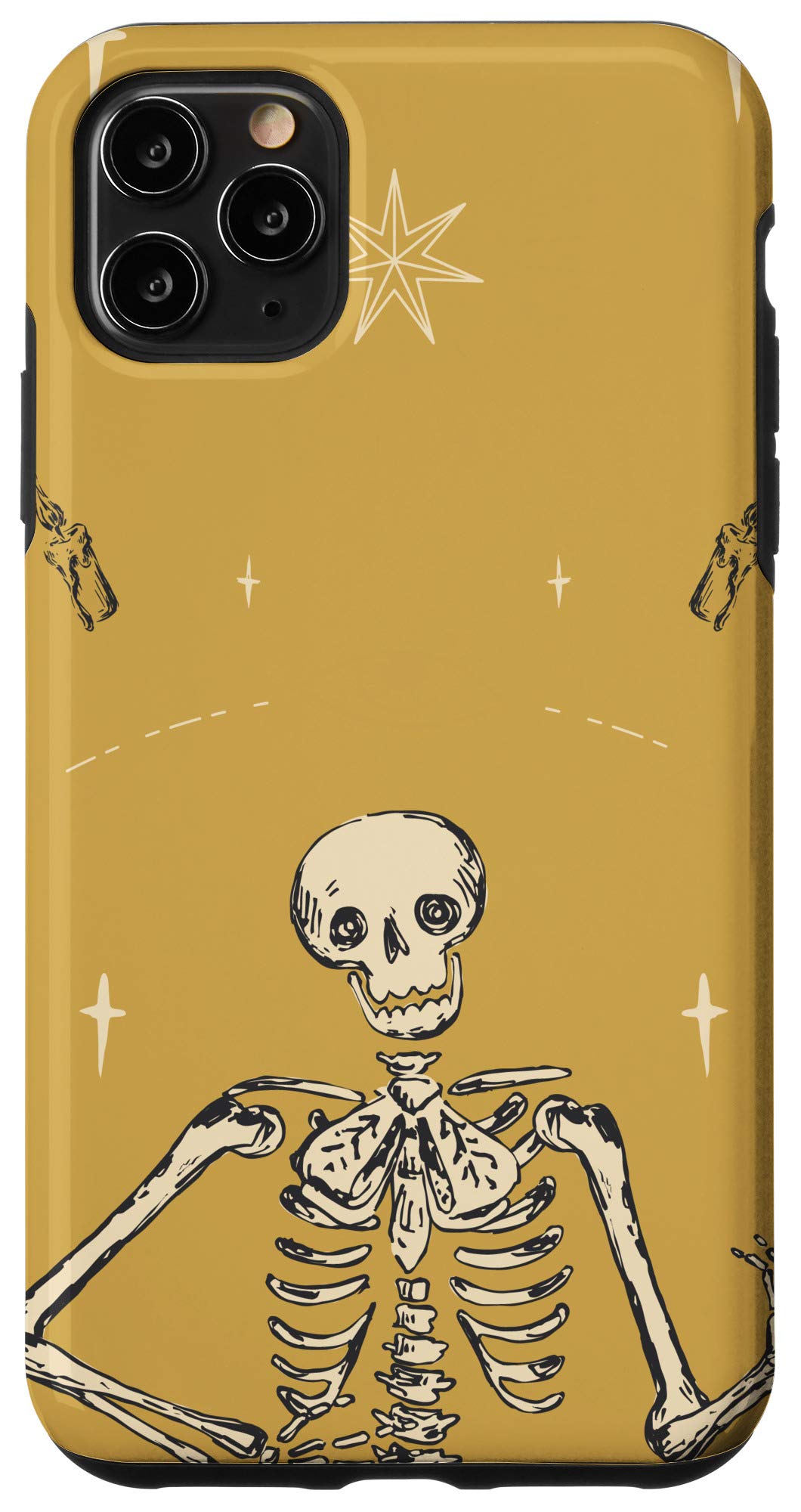 iPhone 11 Pro Max Halloween Case - Vintage Skeleton Design for Parties