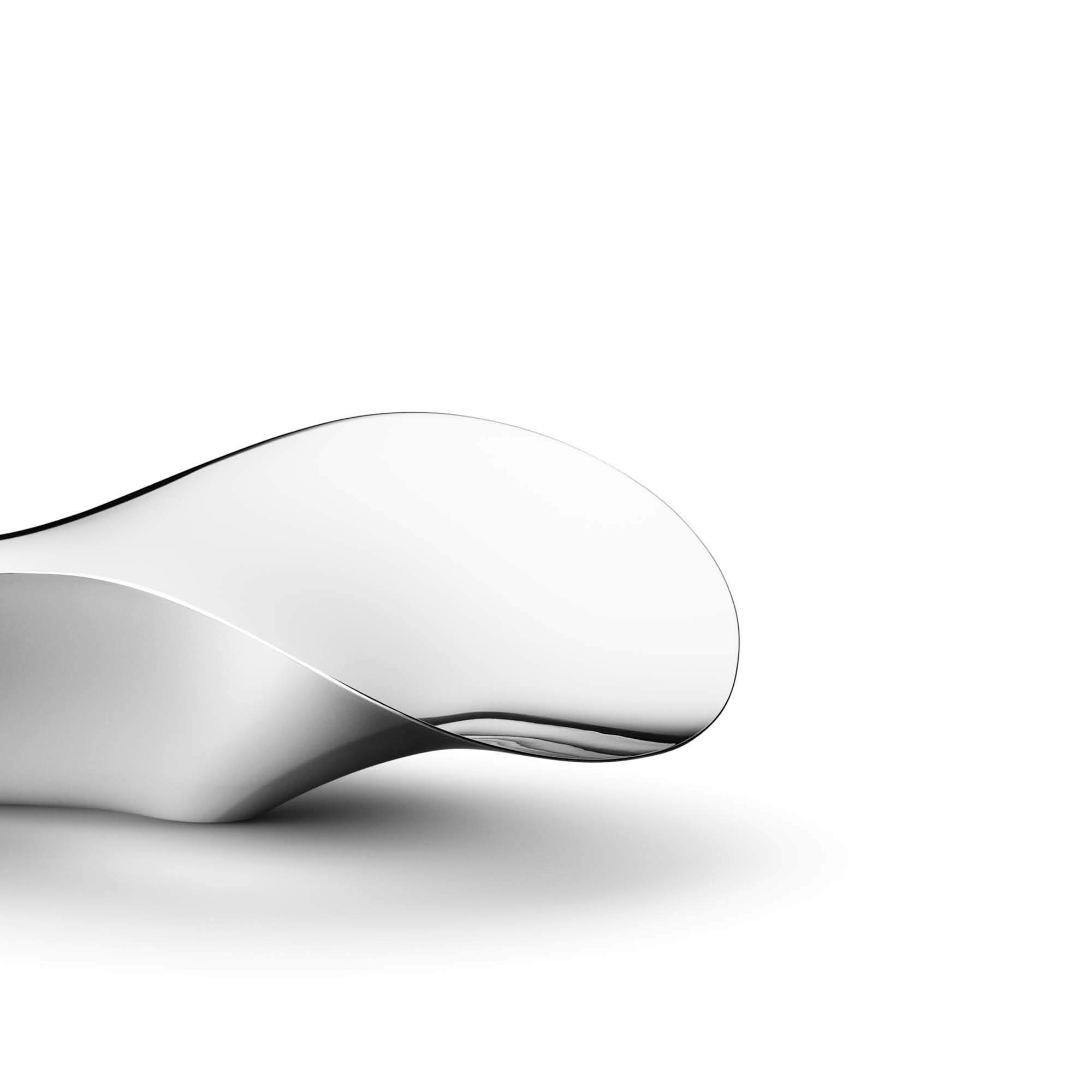 Georg Jensen Indulgence Stainless Steel Fruit Bowl - Elegant Modern Serving Bowl for Fruits, Nuts & Home Decor - Perfect for Dining Table, Kitchen Counter & Gift Giving