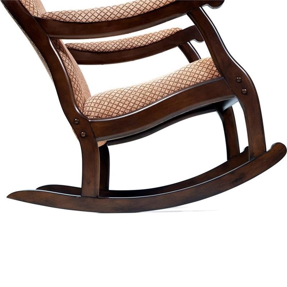 Furniture of America Betty Rocking Chair - Antique Oak Finish - Comfortable Rocking Chair for Living Room, Nursery, or Porch Relaxation