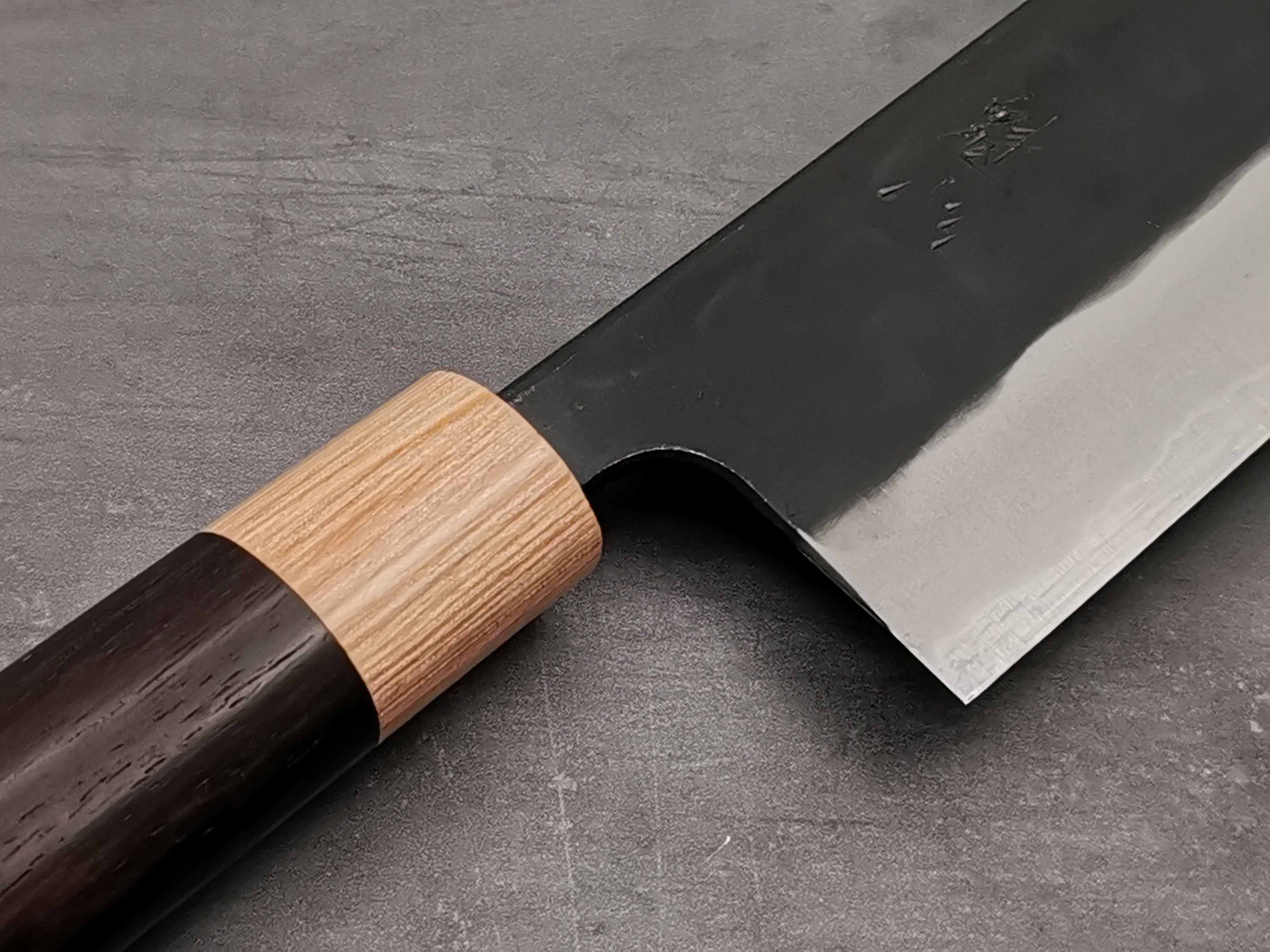 Premium Nakamura Hamono Kaishin White #2 Kurouchi Nakiri Knife - Japanese Vegetable Cleaver for Professional Chefs & Home Cooking - Perfect for Slicing, Dicing & Chopping Vegetables