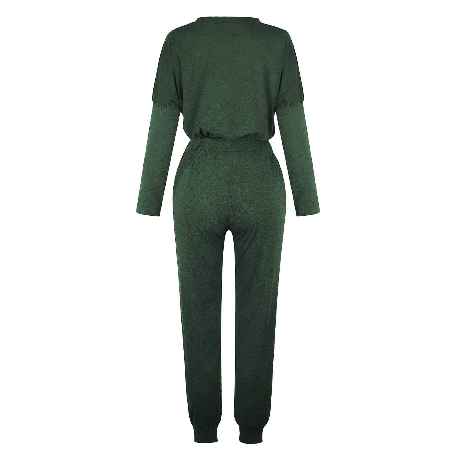 Women's 2-Piece Lounge Set - Soft Sweatshirt & Jogger Pajama Set | Trendy Fall Fashion 2024 | Matching Tracksuit for Travel, Home Relaxation & Casual Outfits