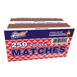 Premium 250-Count All-Natural Wooden Matches for Home, Camping, Fireplace & Outdoor Use - Long-Lasting & Reliable Fire Starters