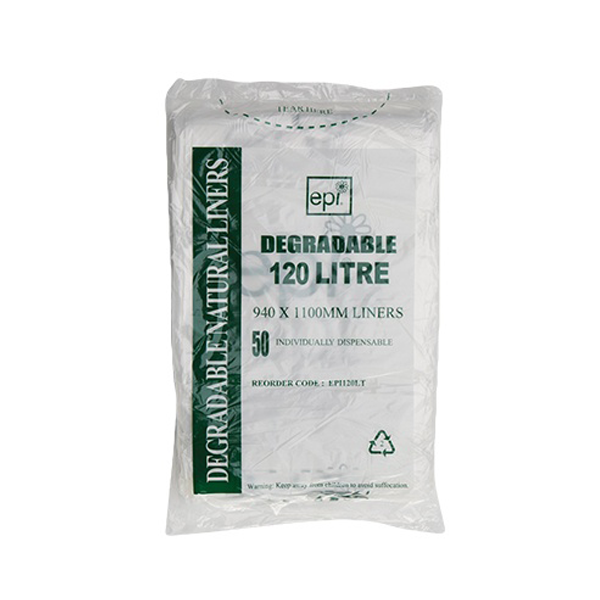 Eco-Friendly 120L Contractor Trash Bags - Biodegradable & Compostable Garbage Liners for Home, Office & Construction Sites