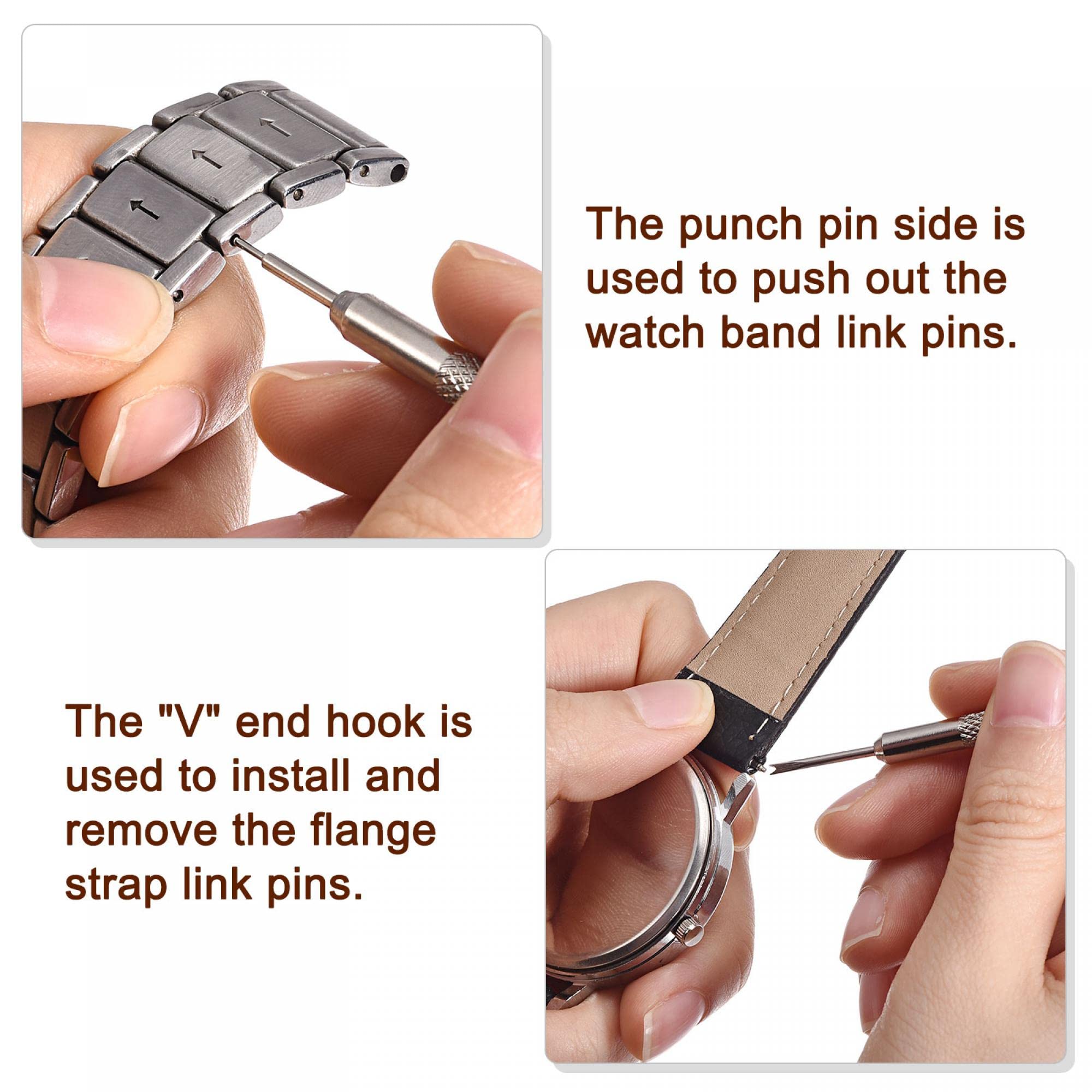 uxcell 22mm Stainless Steel Watch Band Replacement Pins Kit - 4Pcs Spring Bars with 1.5mm Removal Tool | Compatible with Most Watches for DIY Repair & Maintenance