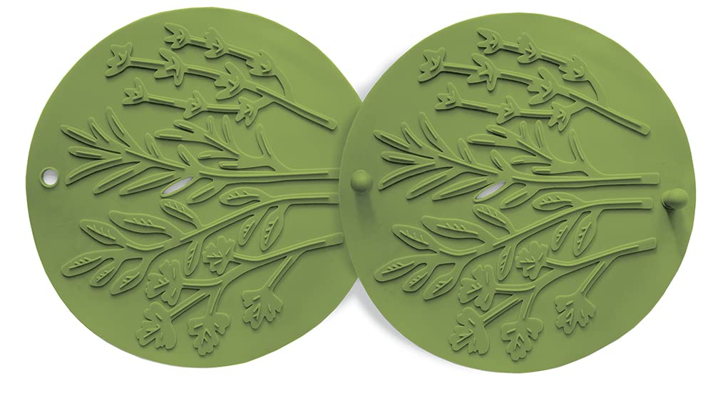 Talisman Designs 8-Inch Steamer & Roasting Shields Set of 2 - Microwave & Oven Safe Food Steaming Lids for Meat, Vegetables & Seafood - Perfect for Healthy Cooking, Meal Prep & Kitchen Use