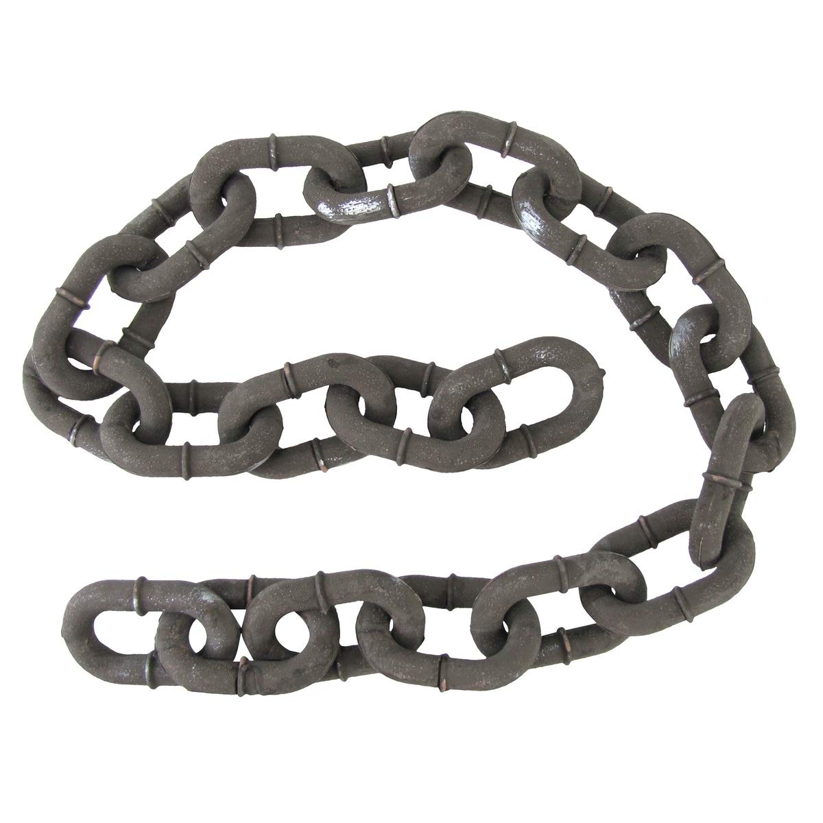 Treasure Gurus Large Silver Dungeon Chain Link - Scary Haunted House Prop for Halloween Decorations & Costume Accessories | Perfect for Spooky Parties, Themed Events and Horror Movie Sets