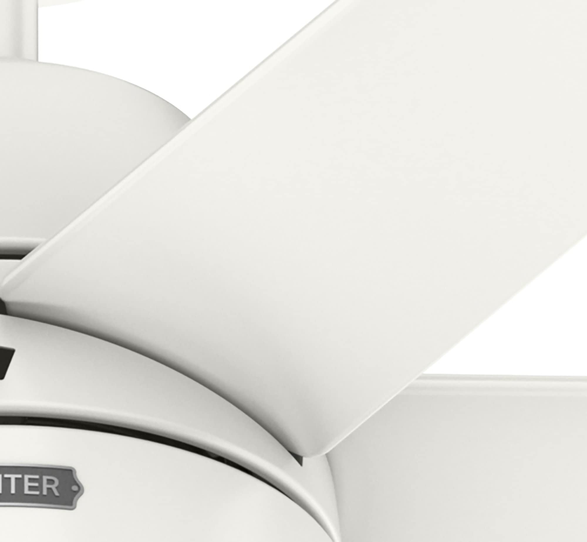 Hunter Fan Company 52370 Skysail Ceiling Fan with Light Kit, 52 Inch Fresh White - Modern Indoor Cooling for Living Room, Bedroom & Office