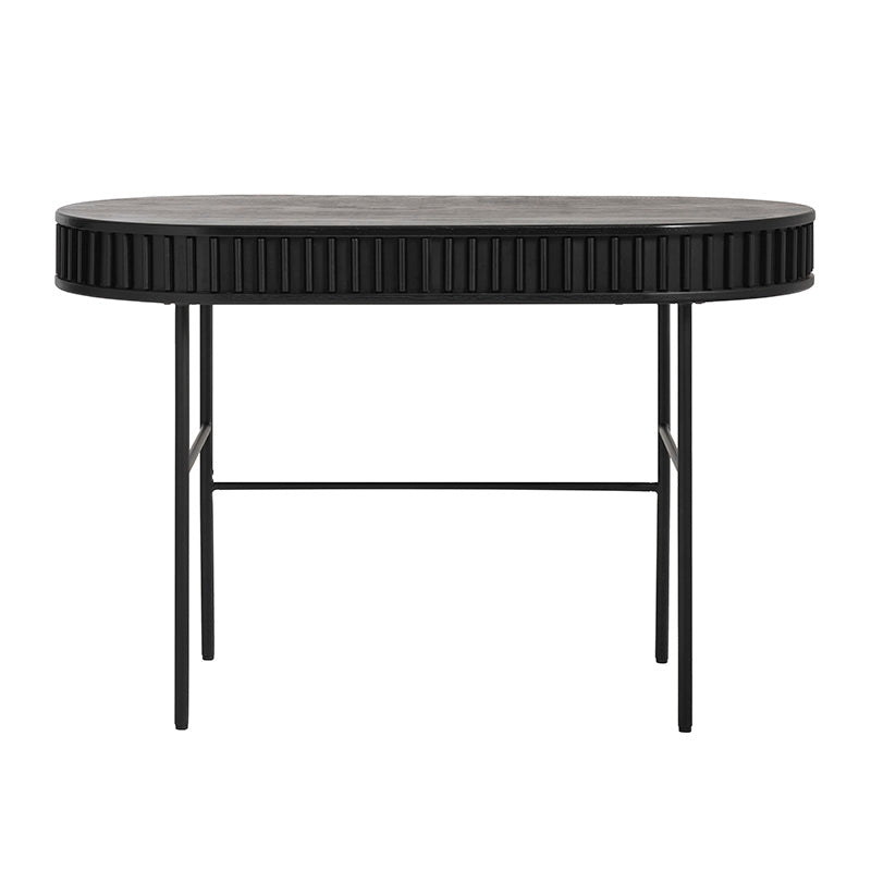 SIERRA 47-Inch Study Desk for Home Office, Black - Perfect for Small Spaces, Dorm Rooms & Workstations