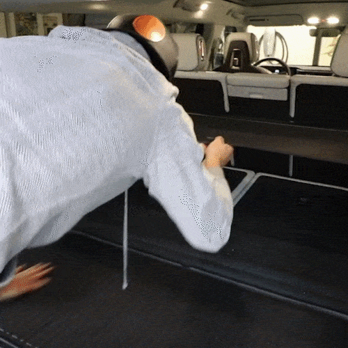 EVBASE R1S Retractable Trunk Cargo Cover - Universal Luggage Shield & Shade for Rivian R1S Accessories | Perfect for Road Trips, Camping & Outdoor Adventures