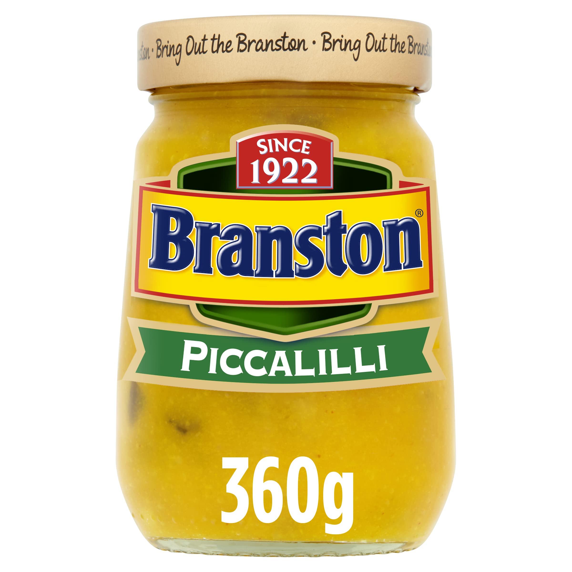 Branston Piccalilli Relish - 360g Jar | Tangy British Pickle for Sandwiches, Burgers & Cheese Platters | Perfect for Picnics & BBQs