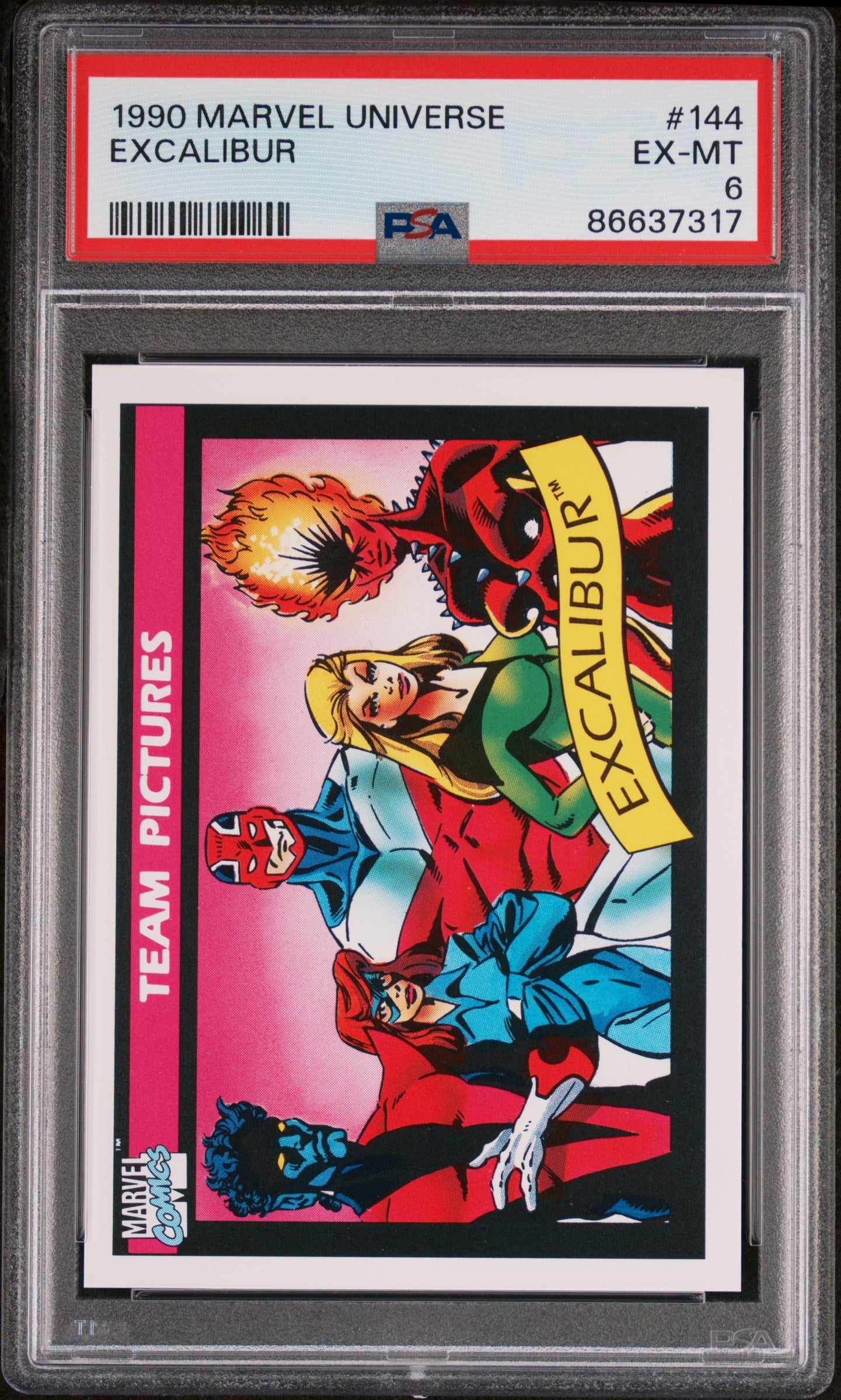 1990 MARVEL UNIVERSE EXCALIBUR #144 PSA 6 Graded Comic - Rare Collectible for Superhero Fans & Comic Book Collectors - Perfect for Display, Investment, and Marvel Universe Enthusiasts