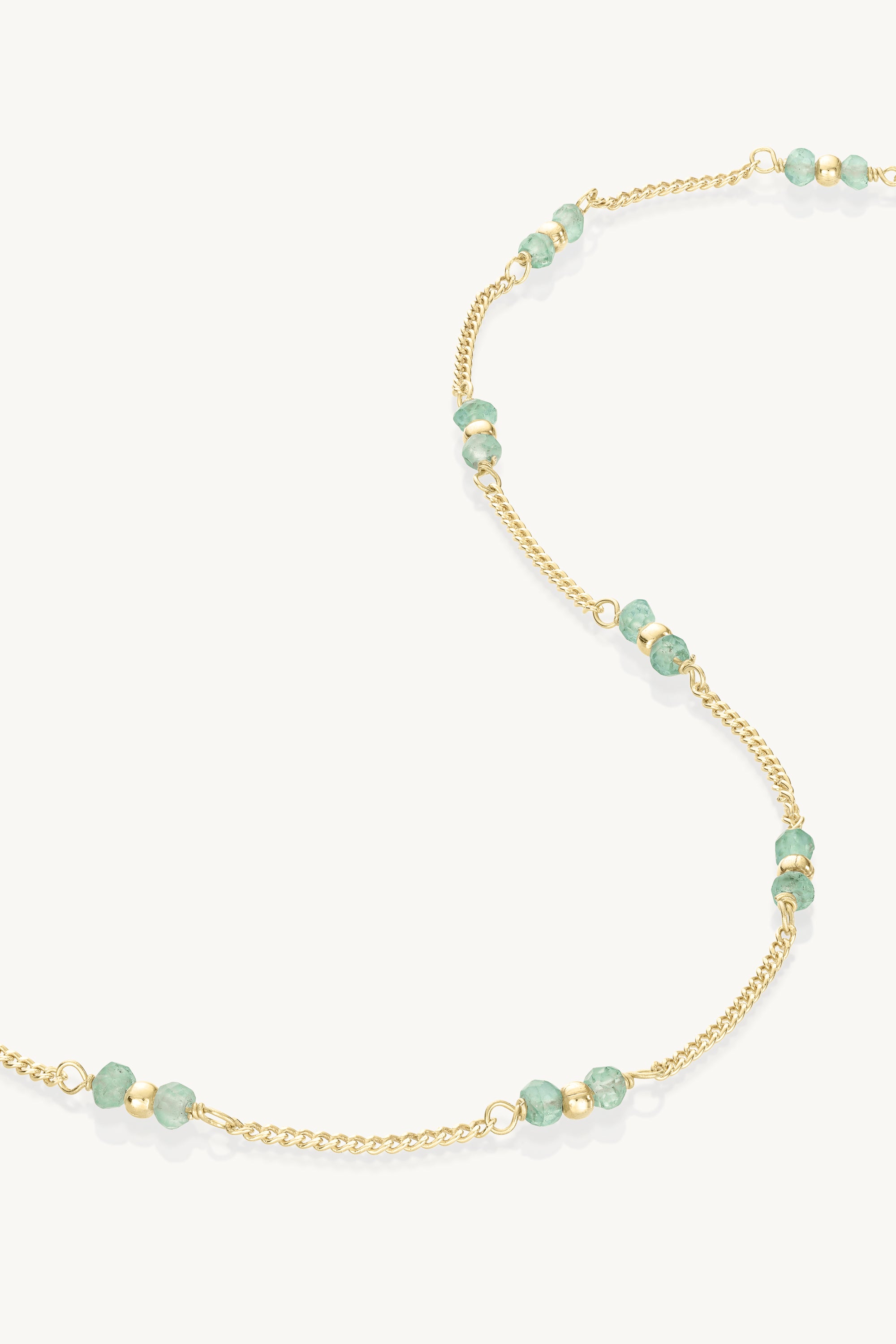 Beaded Apatite Gold Necklace for Women - Elegant Blue Gemstone Jewelry Gift for Birthday, Anniversary & Special Occasions