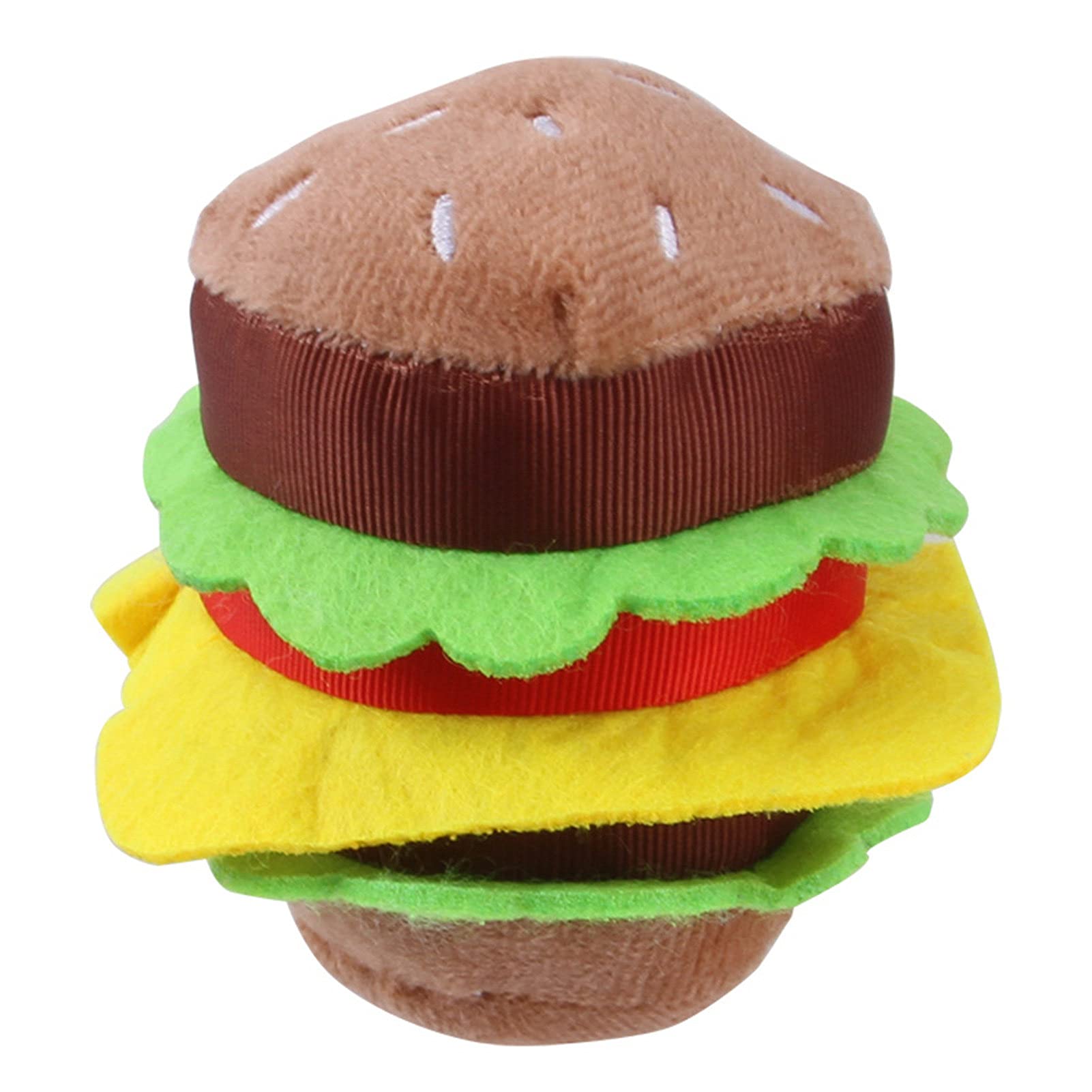 Durable Dog Molar Plush Toy - Interactive Squeaky Hamburger Chew Toy for Teeth Cleaning & Training | Perfect for Puppy Playtime & Dental Care