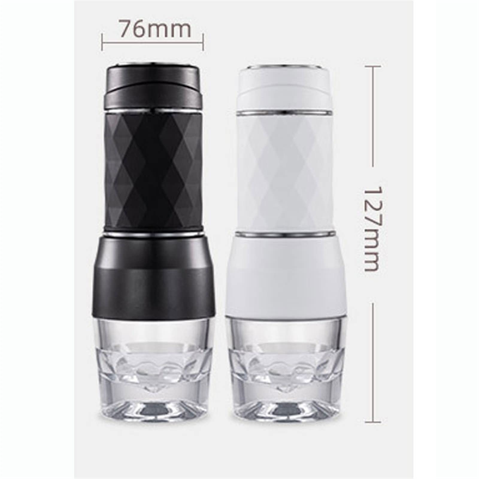 Portable Manual Espresso Coffee Maker - White Capsule Pressure Hand Press Machine for Black Coffee, Mini Coffee Pot & Cup - Perfect for Home, Office, Camping & Travel Use