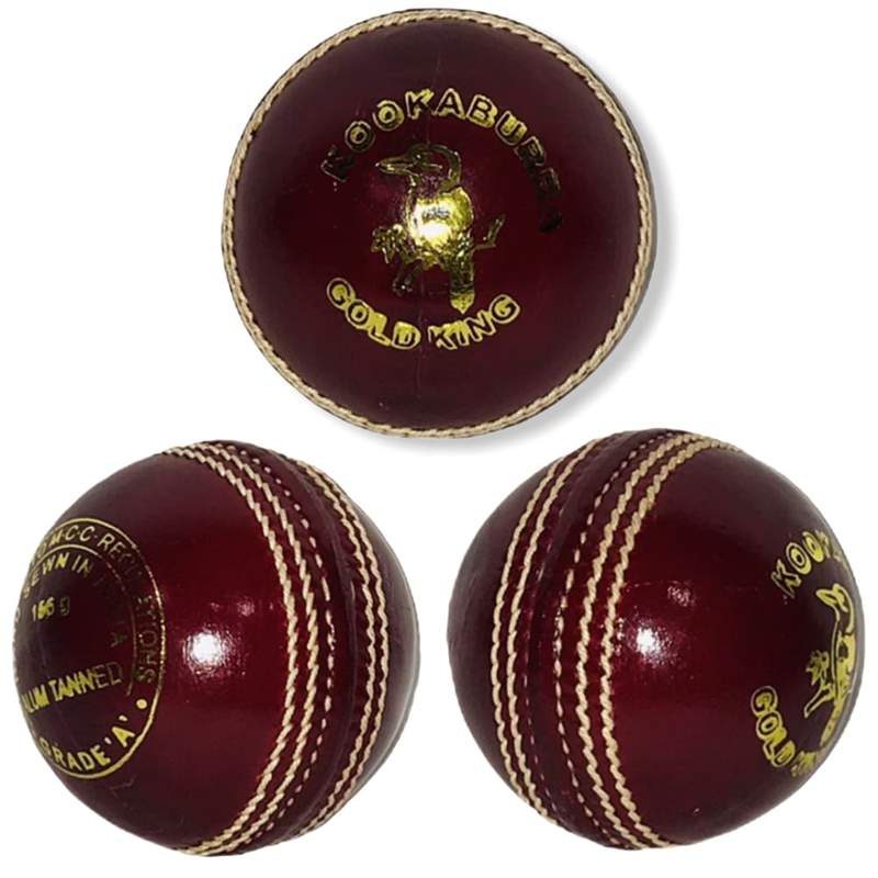 Kookaburra Gold King Cricket Ball - Box of 12 Official Match Cricket Balls for Practice, Training & Competitive Games