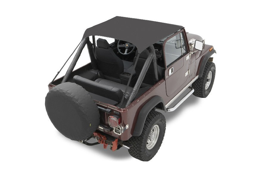 Jeep CJ5 Bestop Traditional Bikini Top - Black Crush | UV Protection & Quick Installation | Perfect for Summer Off-Roading & Beach Adventures
