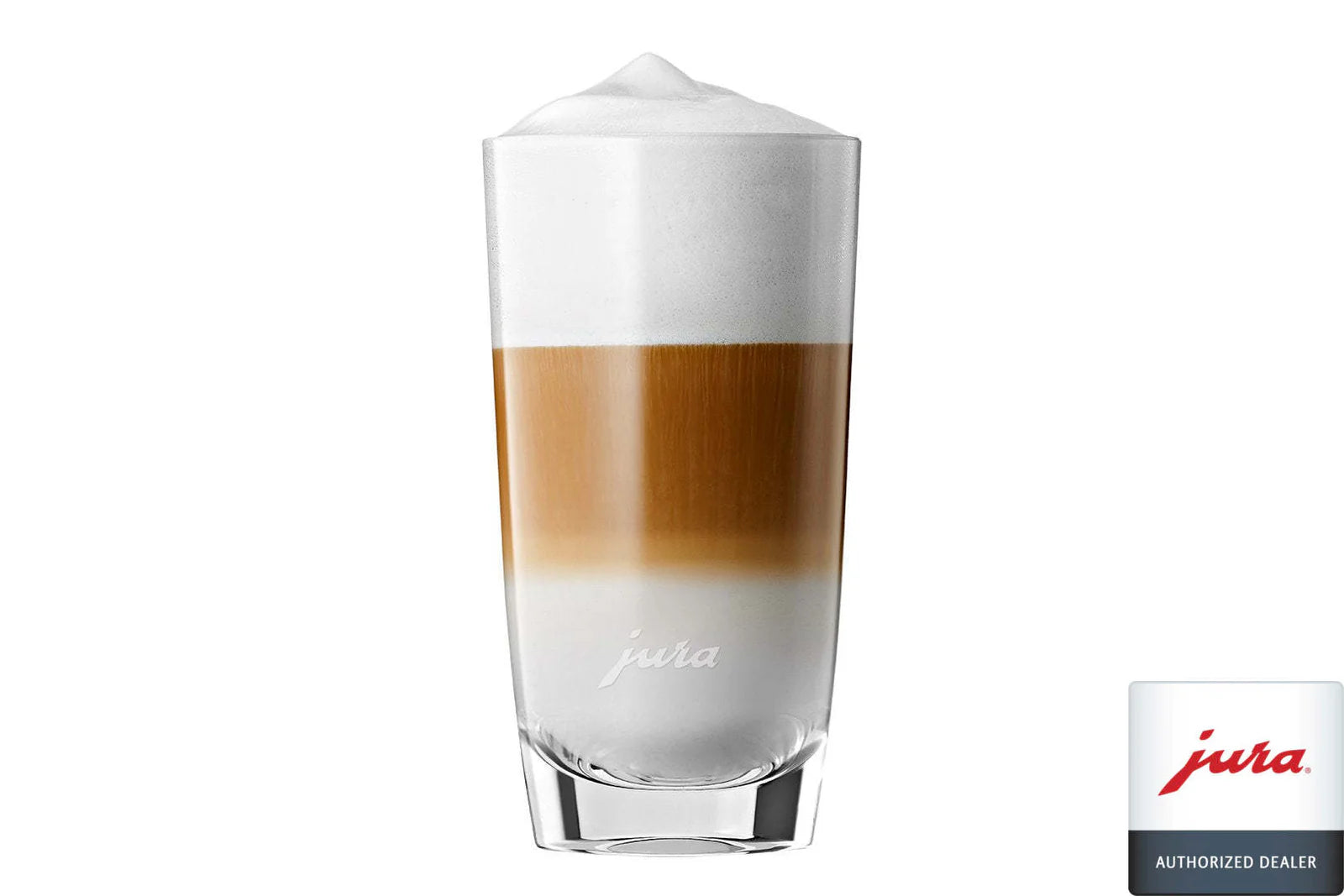 Premium JURA Latte Macchiato Large Glass Set of 2 with Logo - Elegant Coffee Cups for Espresso, Cappuccino & Hot Drinks - Perfect Gift Box for Coffee Lovers & Home Baristas
