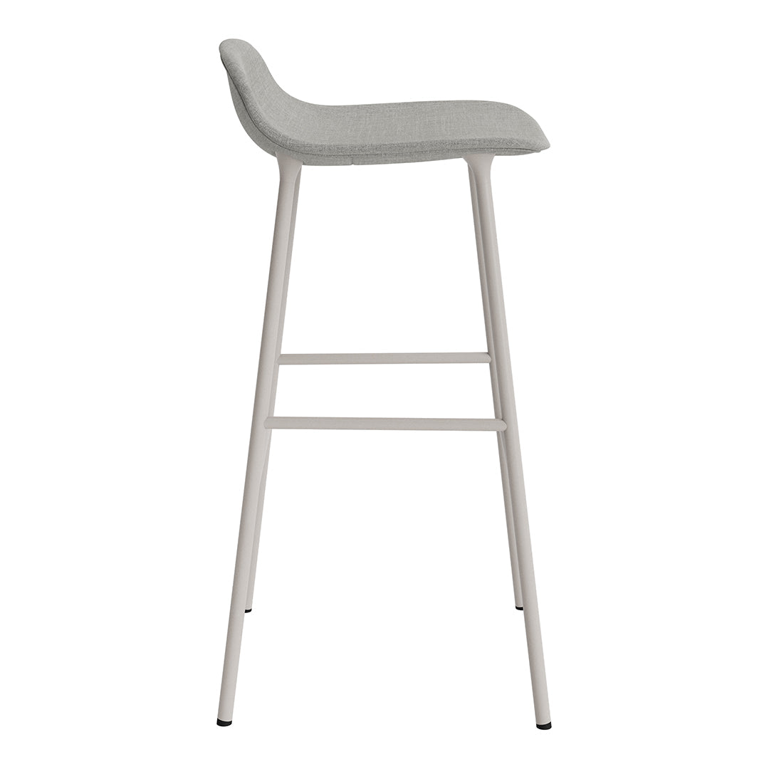 Modern Form Bar Stool with Metal Legs & Upholstered Seat - Perfect for Kitchen Islands, Home Bars & Commercial Use