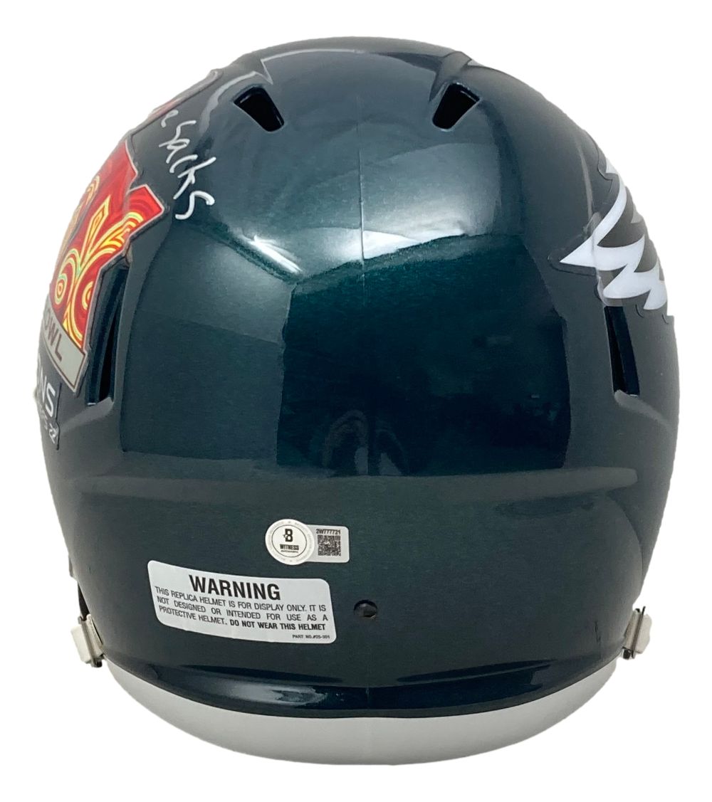 Milton Williams Signed Philadelphia Eagles Super Bowl LIX Replica Speed Helmet - Limited Edition 2 Sacks Commemorative Collectible - Perfect for NFL Fans, Sports Memorabilia Collectors, and Eagles Super Bowl Celebration Displays