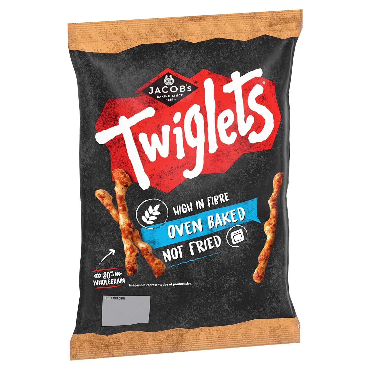 Jacob's Twiglets Original Crunchy Wheat Snacks - 6 Pack (150g Each) | Baked Whole Wheat Biscuit Sticks | Perfect for Parties, Movie Nights & Healthy Snacking