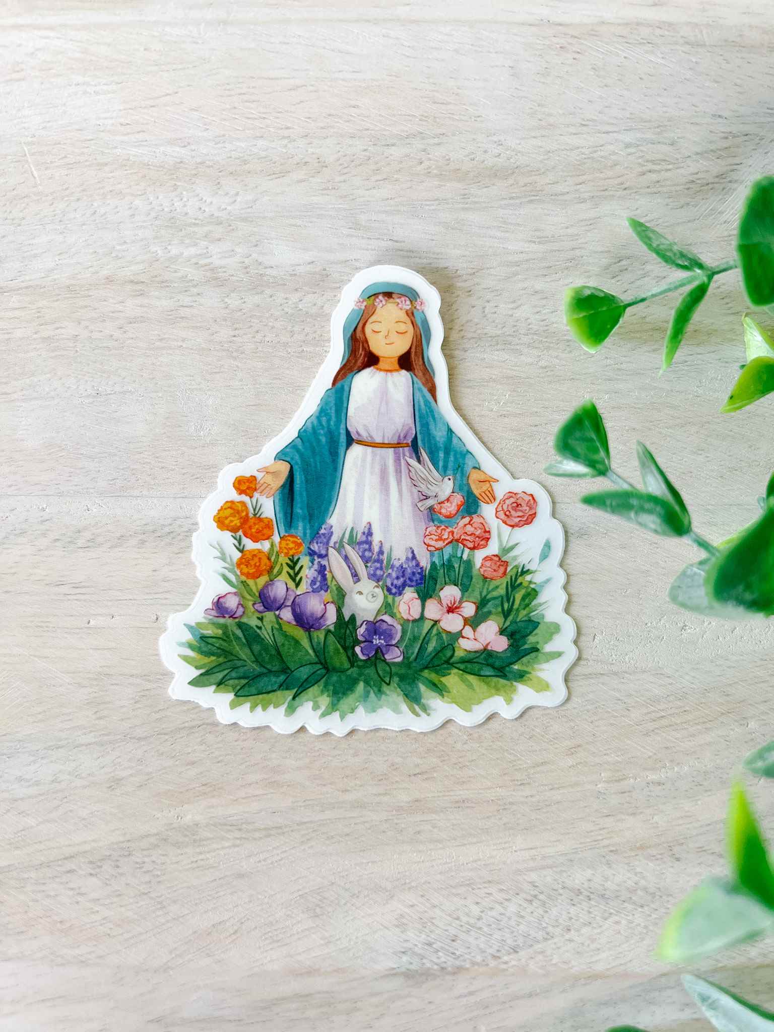 Mary's Garden Stickers - Waterproof Vinyl Decals for Laptops, Water Bottles & DIY Crafts - Perfect for Home Decor, Scrapbooking & Personalization