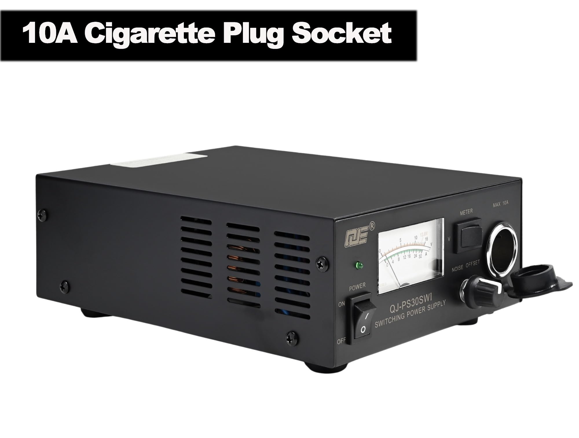 13.8V 30A Regulated DC Power Supply for Ham Radio - Adjustable Switching Bench Power with Cigarette Lighter Socket & Noise Control | Perfect for CB, VHF, UHF, Amateur Radio & Mobile Electronics Testing