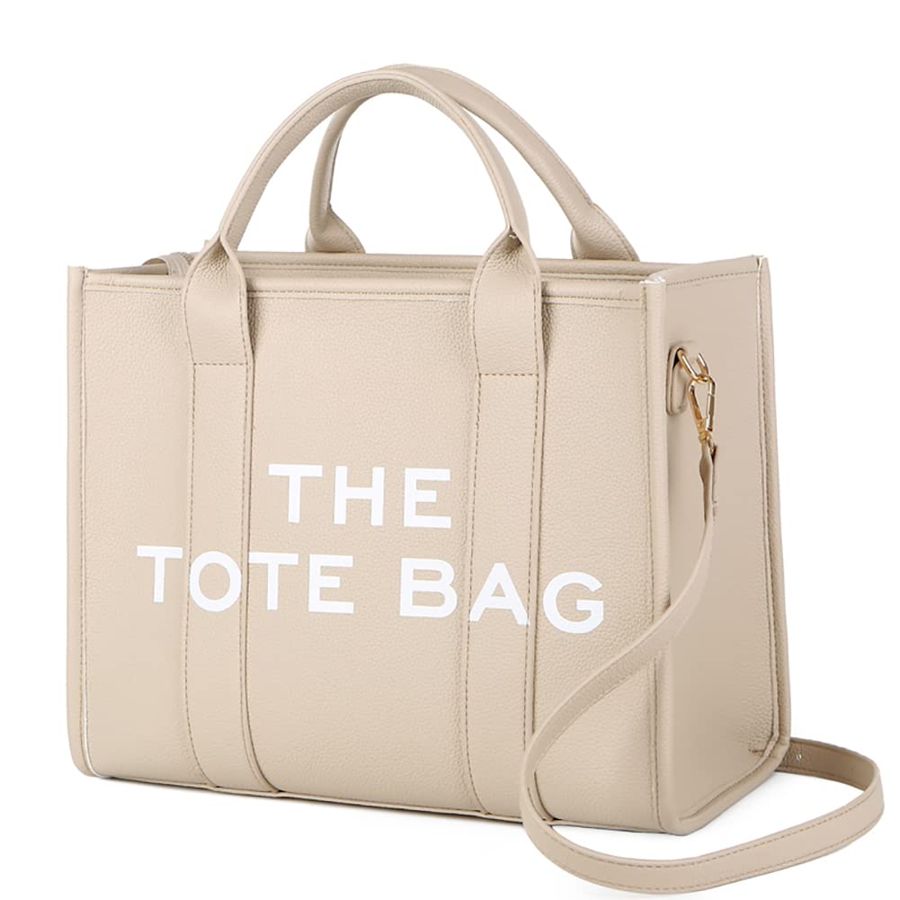 Stylish Personalized Large PU Leather Work Tote Bag for Women - Durable Top Handle & Adjustable Shoulder Strap - Perfect for Office, Travel & Everyday Use