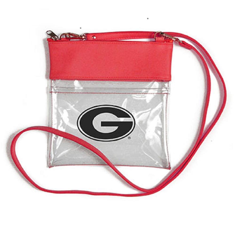 Georgia Bulldogs Clear Gameday Crossbody Bag - NCAA Football Approved Clear Stadium Purse for Game Day, Concerts & Events - Hands-Free Convenience for Fans