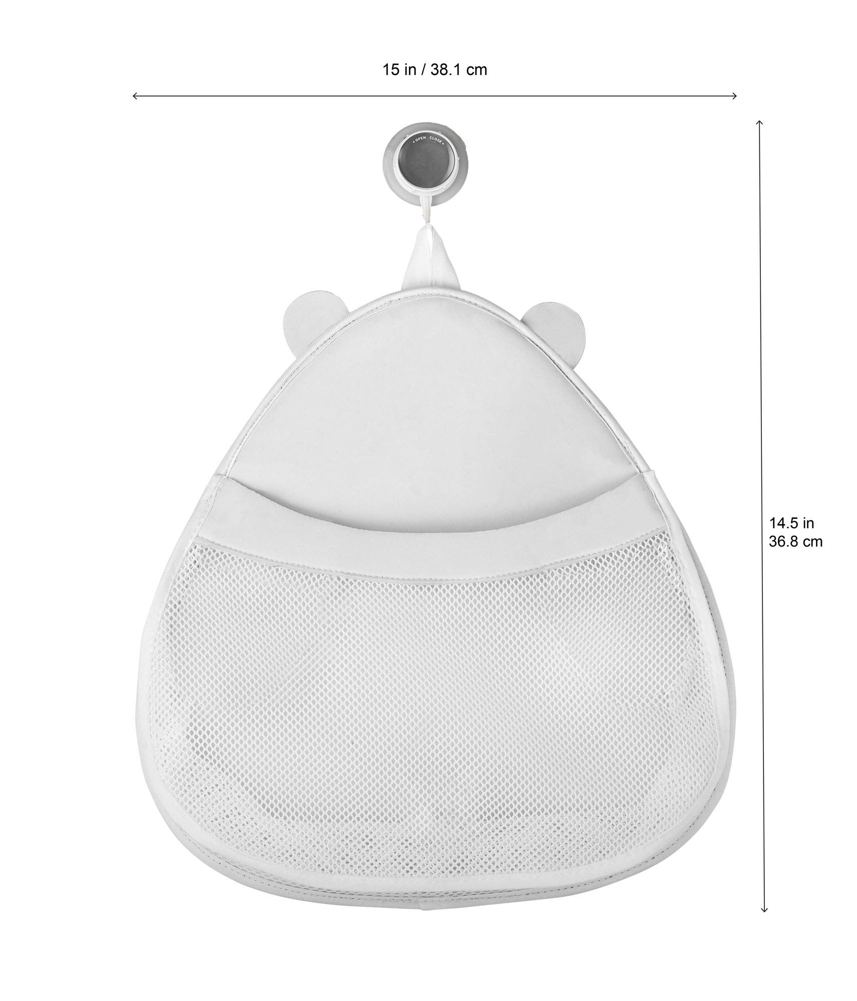 3 Sprouts Hanging Bath Toy Holder for Bathtub - Waterproof Baby Shower Organizer with Suction Cups - Polar Bear Themed Bathroom Storage Caddy | Perfect for Kids' Bath Time Organization & Nursery Decor