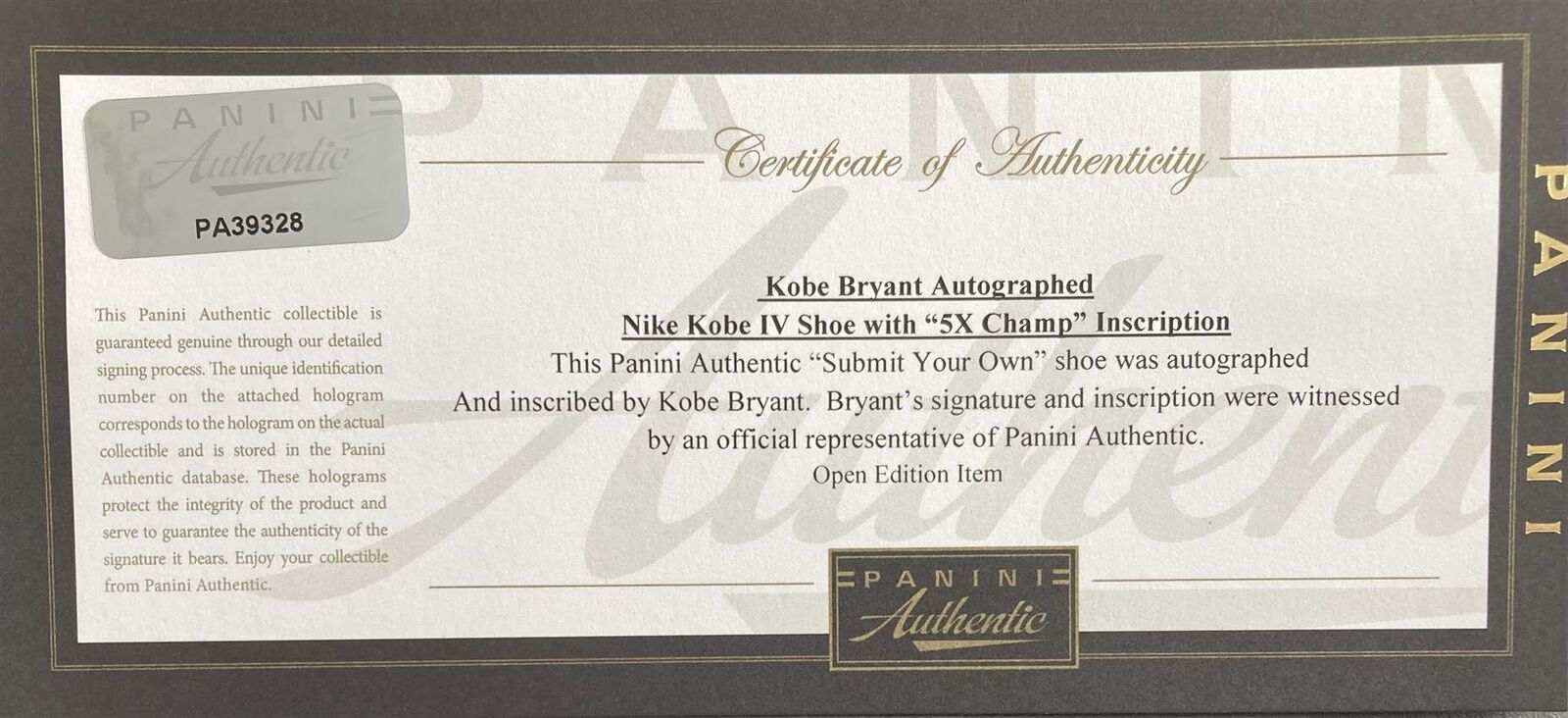 Kobe Bryant Lakers Signed Nike Zoom Kobe IV Prelude Basketball Shoes - 5x NBA Champion Limited Edition Collectible - Perfect for Display, Sports Memorabilia Collection & Lakers Fans Gift