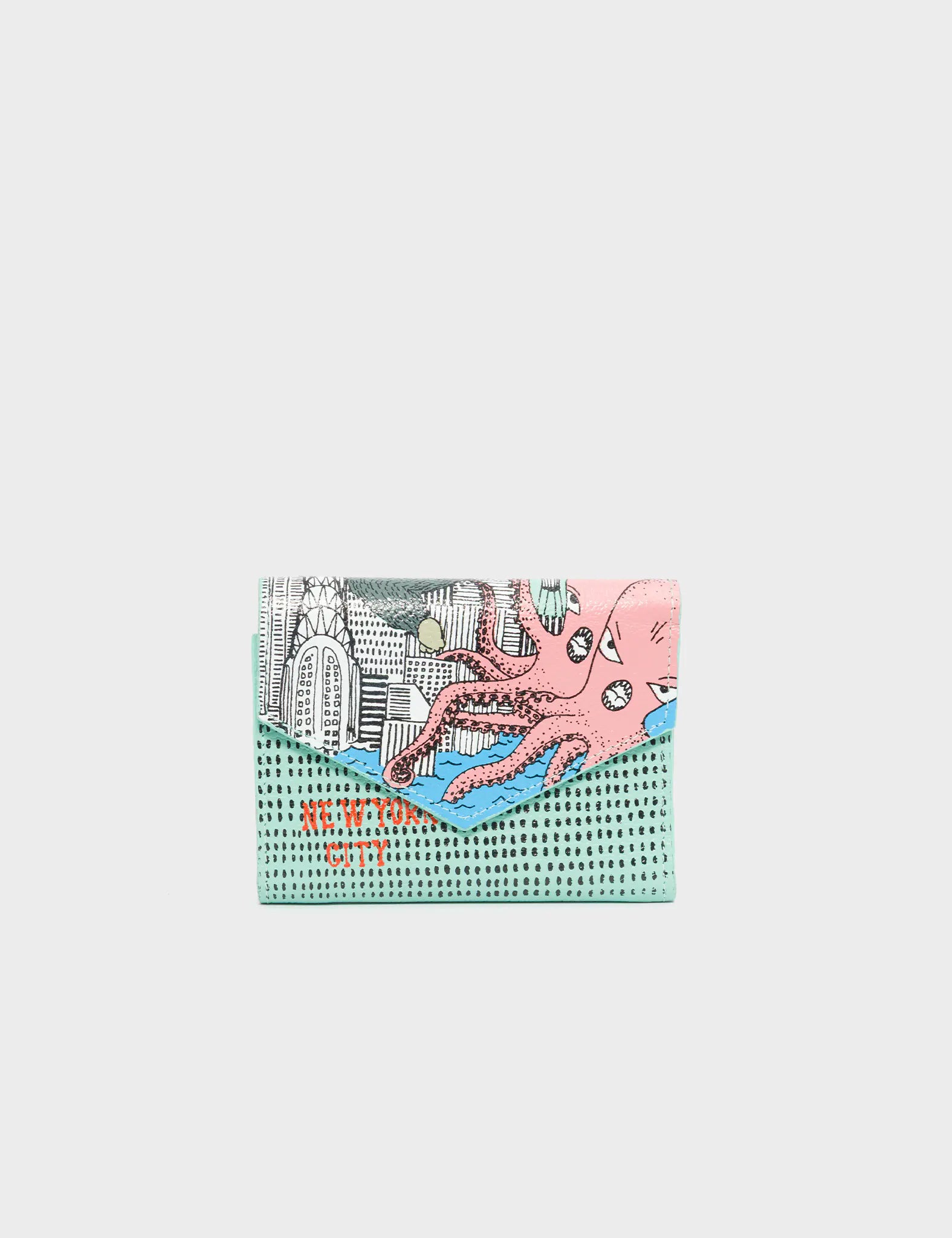 Fiona Oceanic Green Genuine Leather Wallet - Hairy Harold Design - Stylish & Durable for Everyday Use, Travel & Gifts