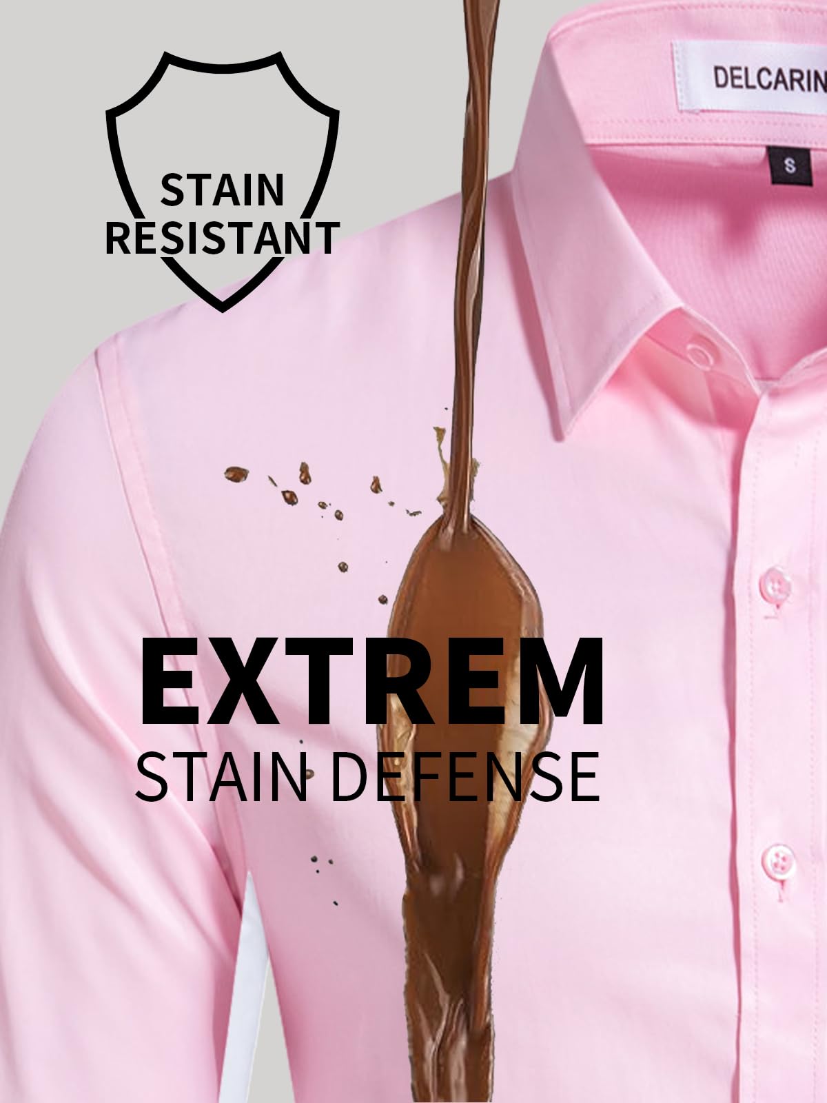 Premium Men's Slim Fit Dress Shirts - Wrinkle-Free, Stain Resistant & Stretch Comfort for Business Formal Wear | Perfect for Office, Interviews & Special Occasions