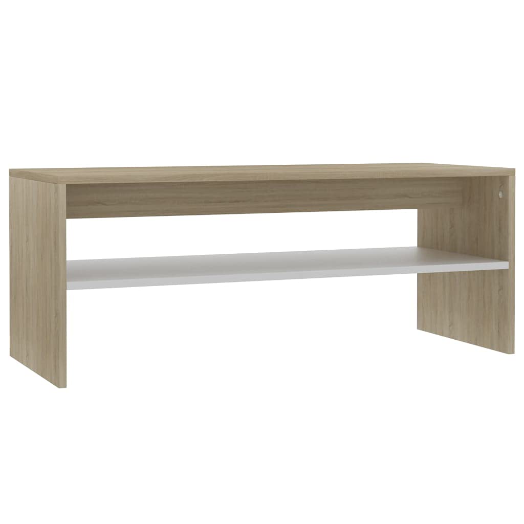 Modern Coffee Table with Storage Shelf - 39.4
