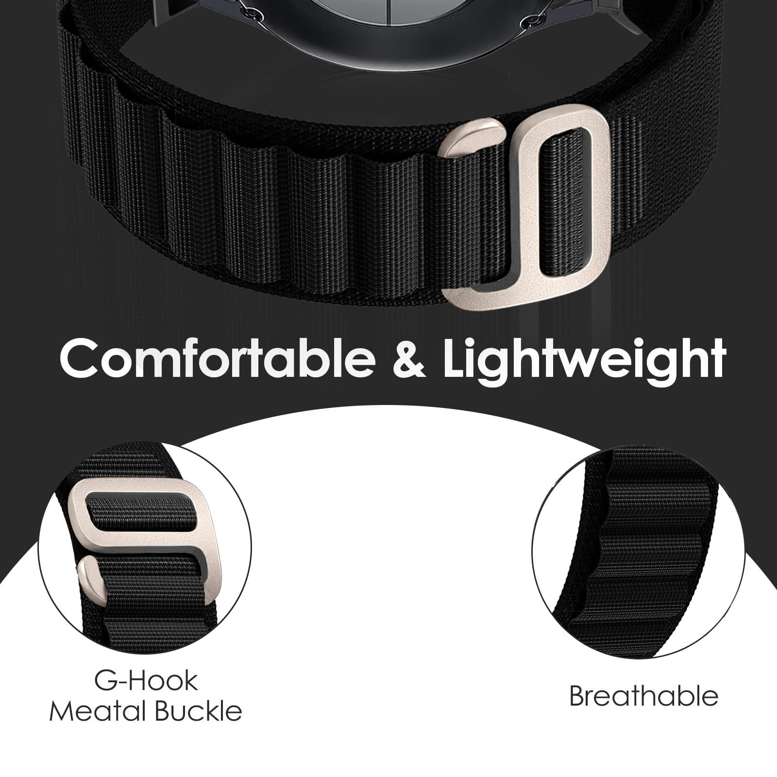 6 Pack Soft Sport Alpine Loop Bands for Apple Watch Ultra 2/1 & Series 10/9/8/7/SE/6/5/4 - 49mm 46mm 45mm 44mm Compatible Replacement Strap for Men & Women - Perfect for Running, Hiking & Outdoor Activities