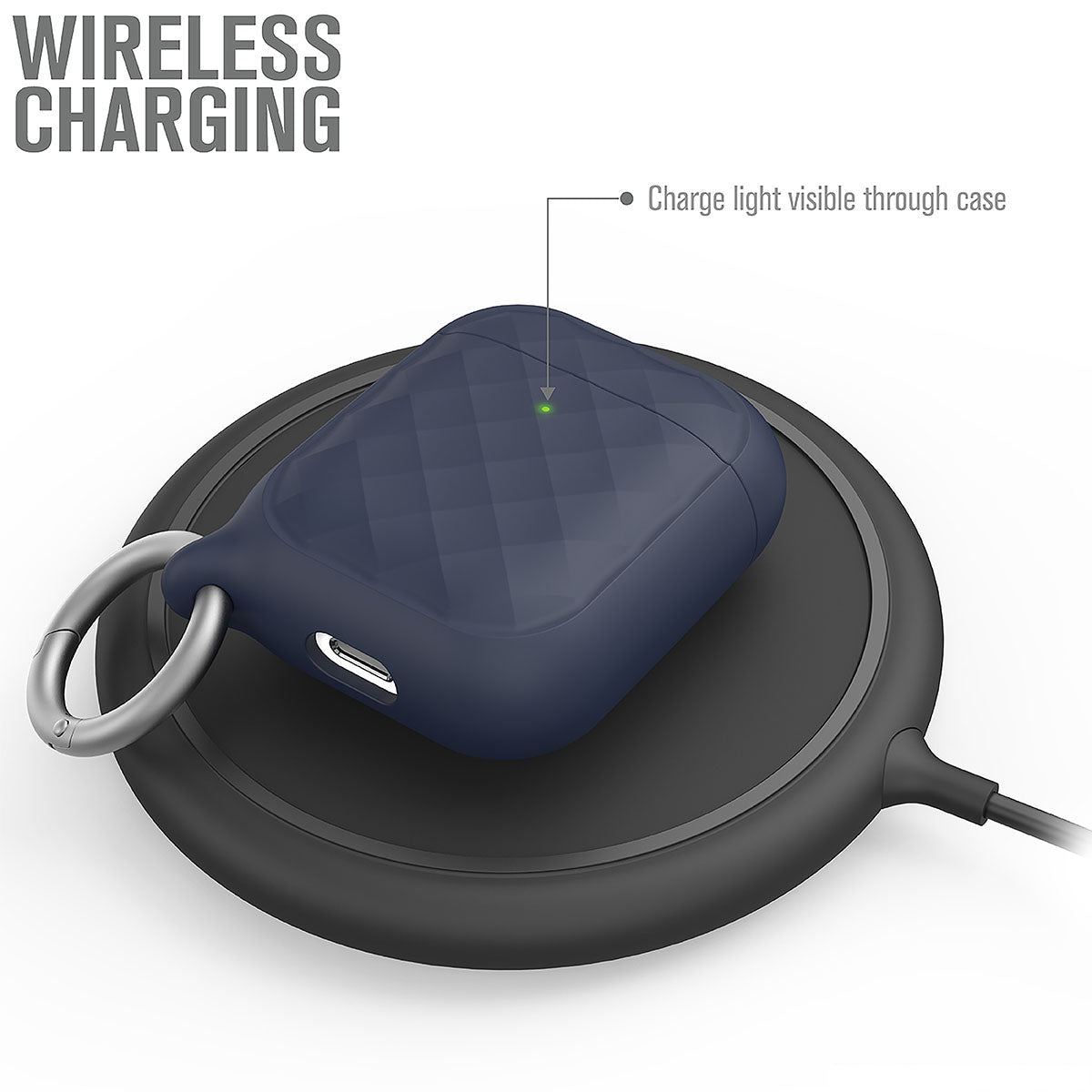 Premium AirPods 1st & 2nd Gen Protective Case with Carabiner Clip - Durable Cover for Apple Wireless Earbuds - Perfect for Gym, Travel & Outdoor Activities
