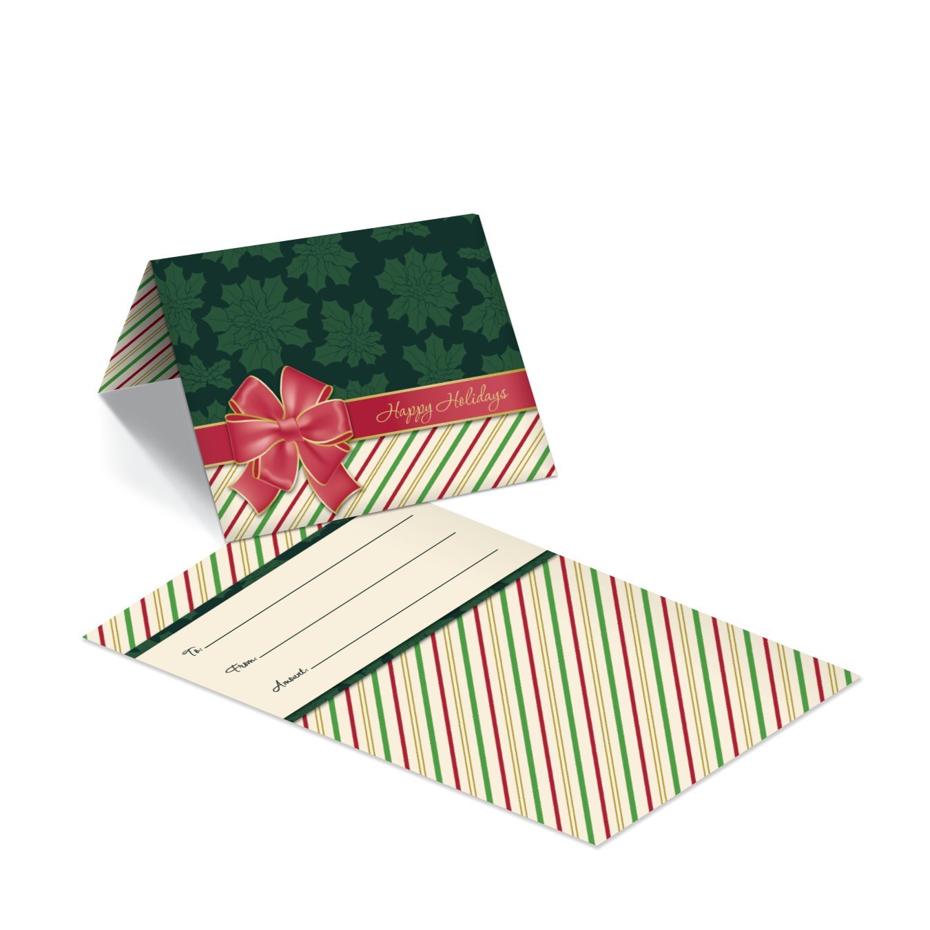 200 Pack Gift Card Presenters with Red Bows - Elegant Holiday Gift Wrapping & Presentation for Christmas, Birthdays, Weddings, and Corporate Events