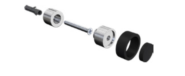 Stainless Steel 304 Satin Finish Shower Screen & Door Bump Stop - Durable Bathroom Accessory for Sliding Glass Shower Doors