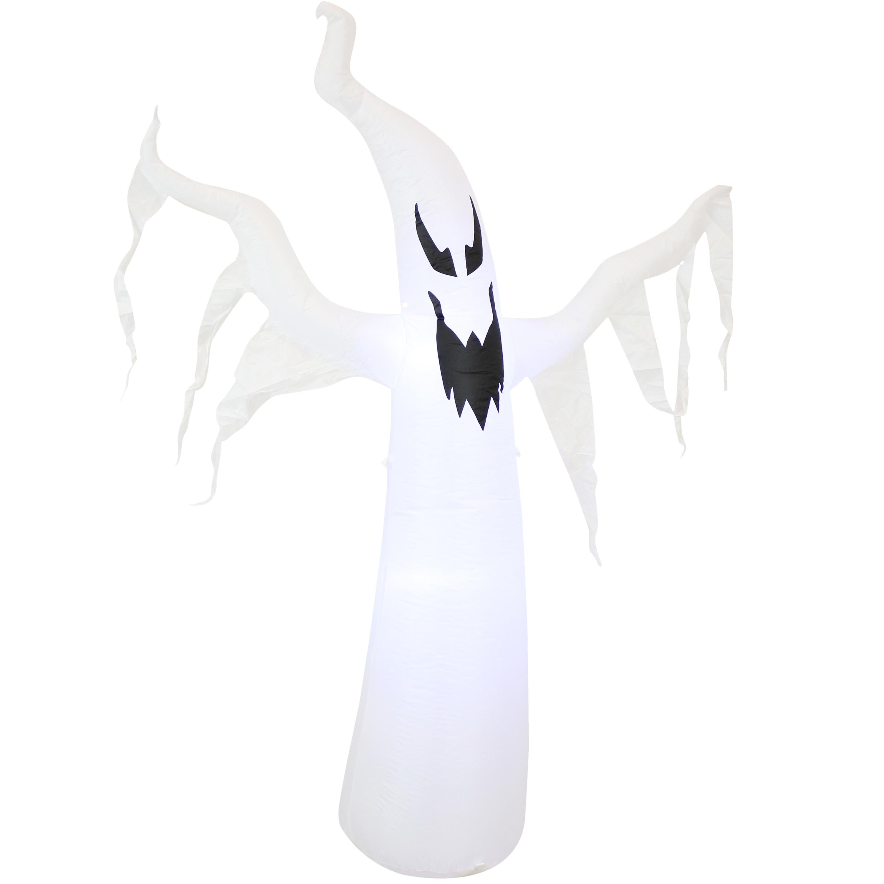 Sunnydaze Diabolical Ghost Inflatable Halloween Decoration - 7ft Tall Outdoor Scary Decor for Yard, Haunted House & Party | Weather-Resistant & Easy Setup