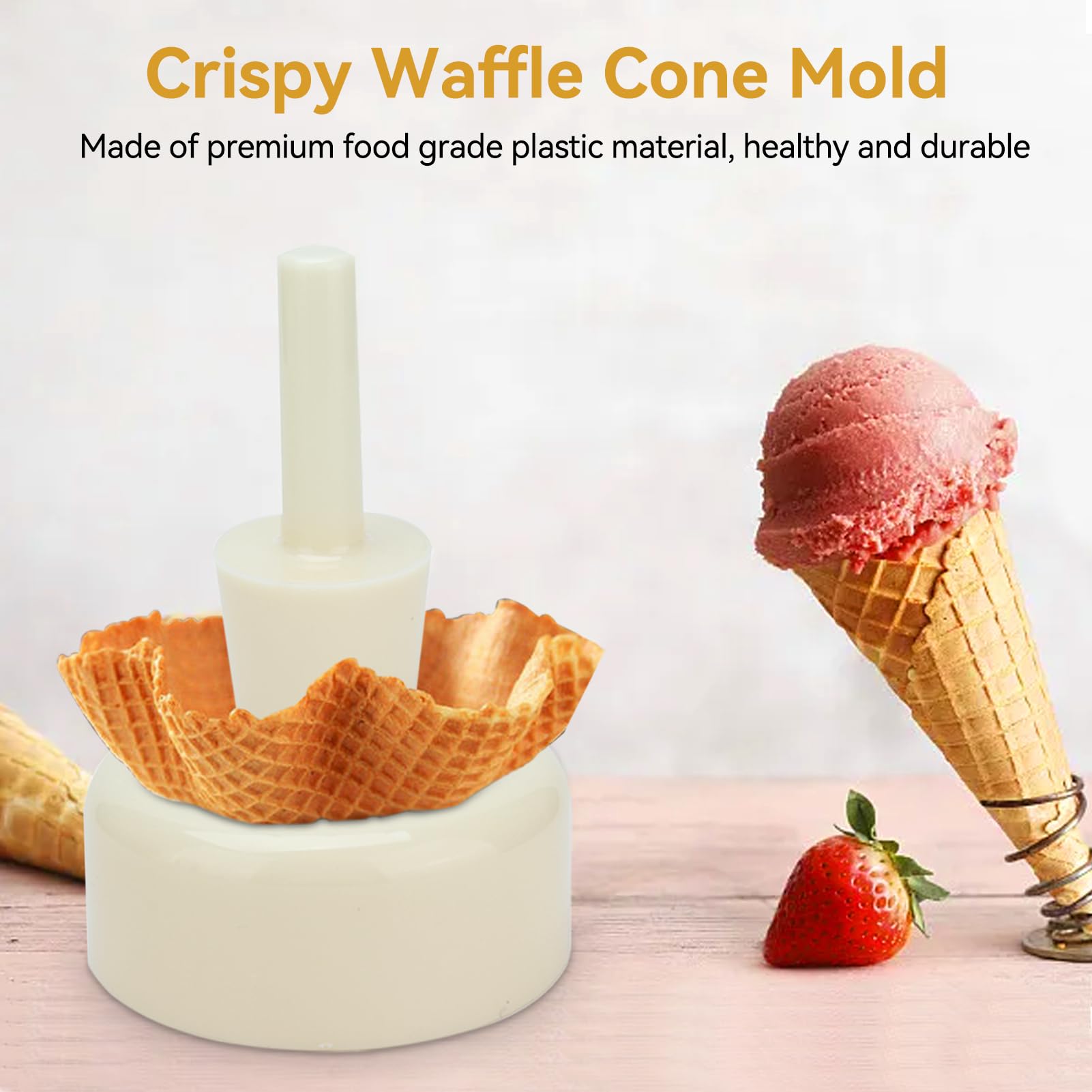 Premium Stainless Steel Cream Horn Molds & Waffle Cone Maker Kit - Professional Baking Tools for Pastry, Ice Cream Cones, Egg Rolls - Perfect for Home Kitchen & Bakery Business (DIY Dessert Making, Party Treats)