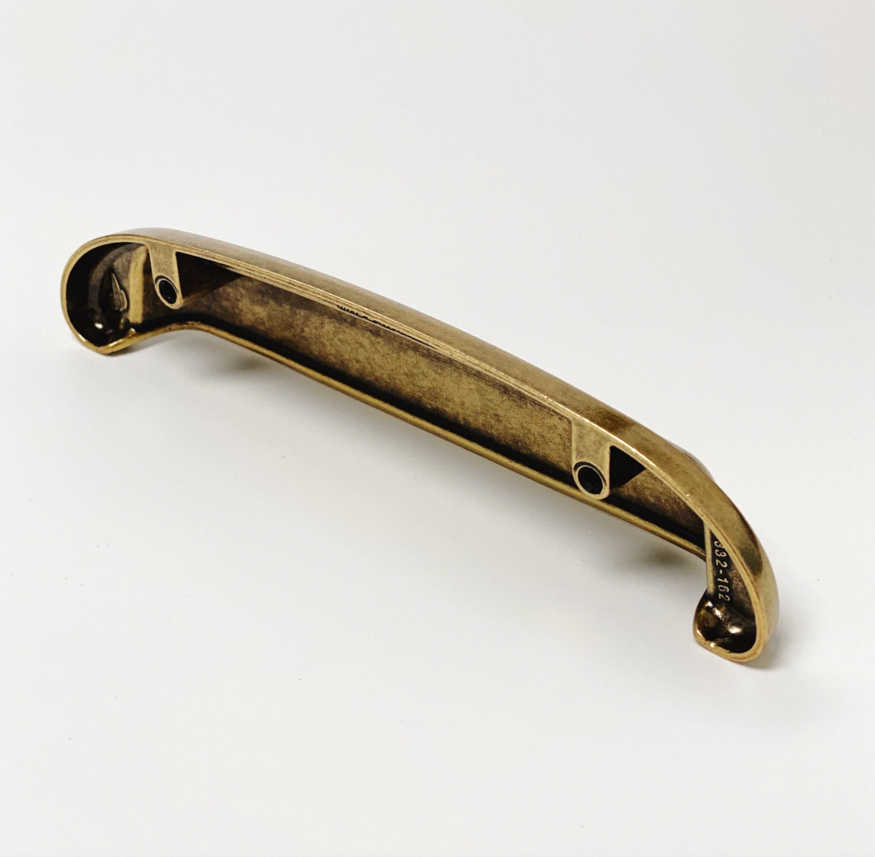 Antique Brass Drawer Cup Pull - Vintage Cabinet Hardware for Kitchen, Bathroom & Furniture (Set of 10) - Durable Brass Cabinet Handles for Drawers & Cabinets