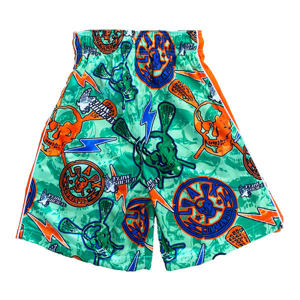 Boys Lacrosse Shorts with Skull Design - Breathable & Comfortable for Youth Sports & Training